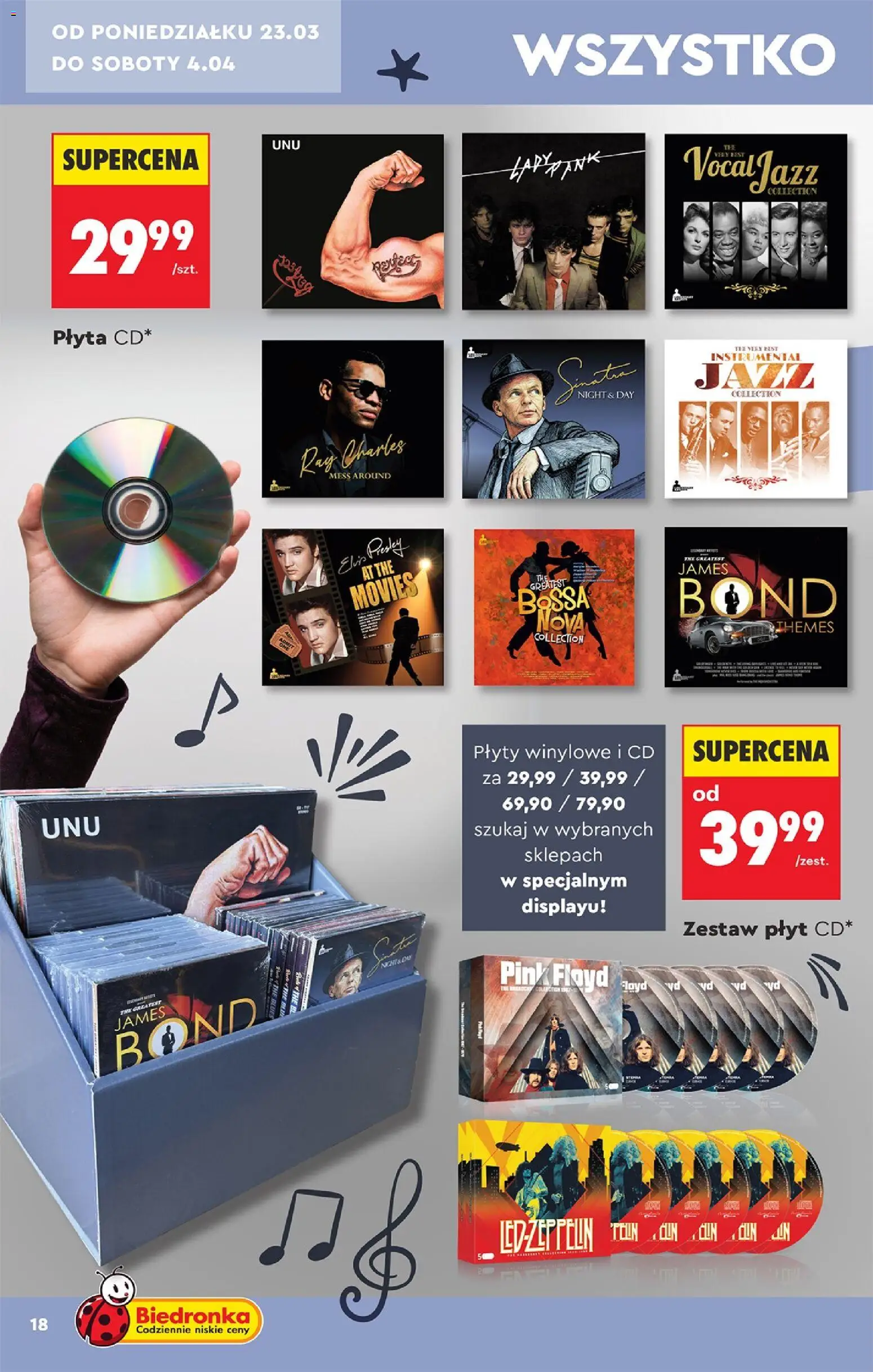 Biedronka gazetka - Hity i inspiracje od 21.03.2026 | Strona: 18 | Produkty: Plyty, Płyty Winylowe
