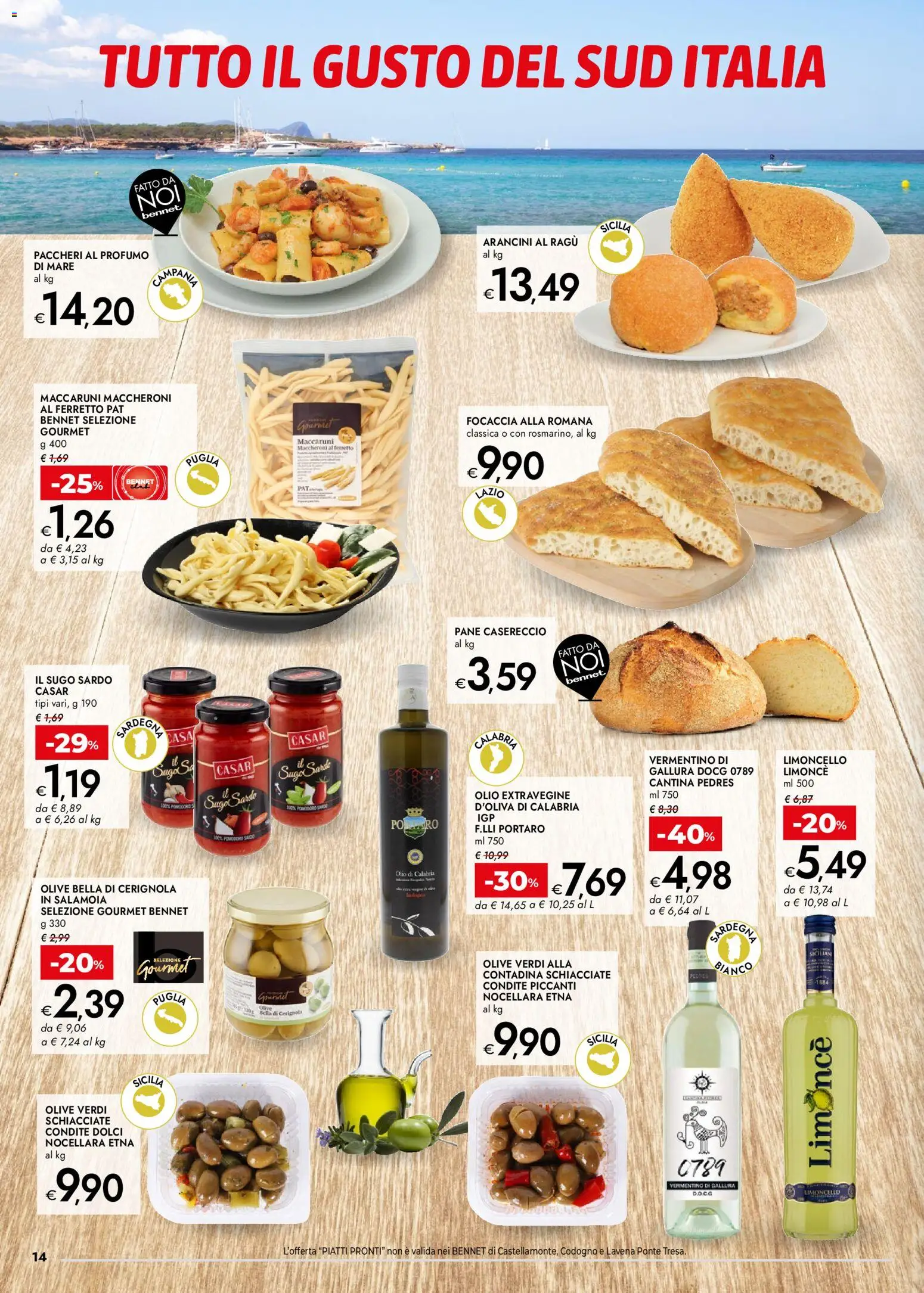 Volantino bennet del 23.04.2026 | Pagina: 14 | Prodotti: Pomodoro, Olive, Limoncello, Profumo