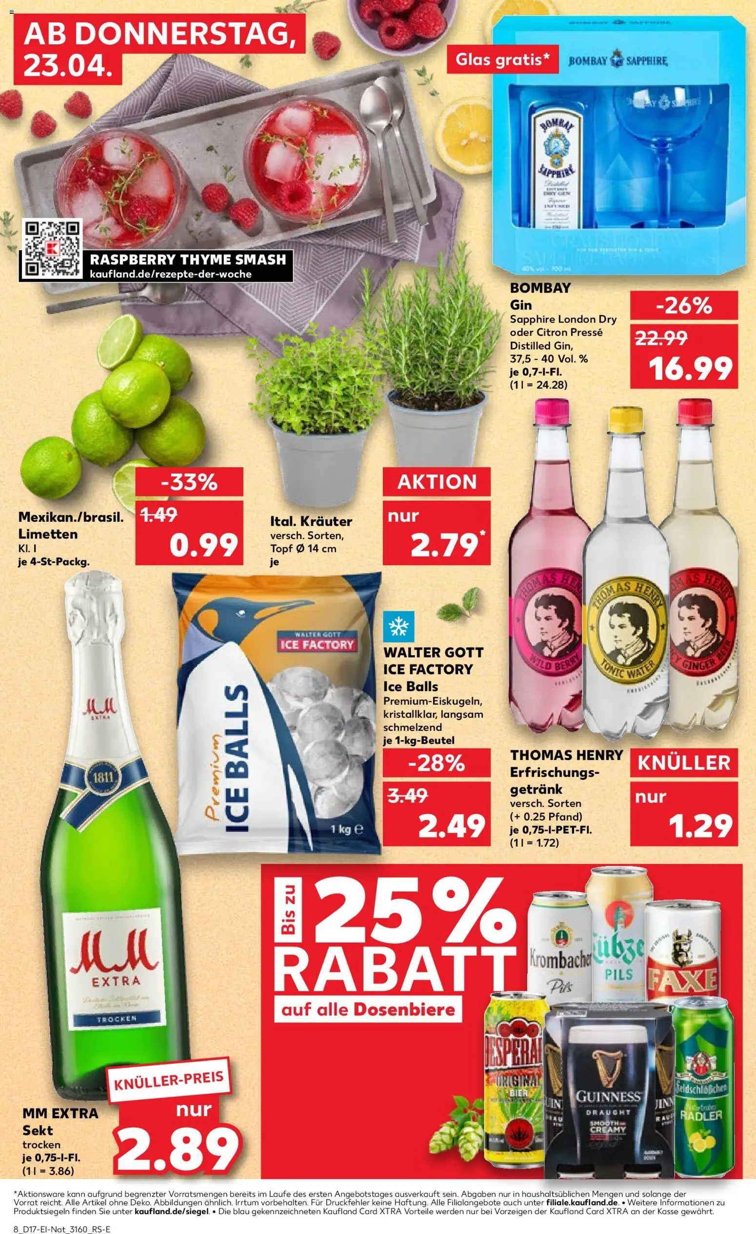 Kaufland Prospekt Rostock	 – gültig ab 23.04.2026 | Seite: 8 | Produkte: Presse, Sekt, Pils, Krombacher