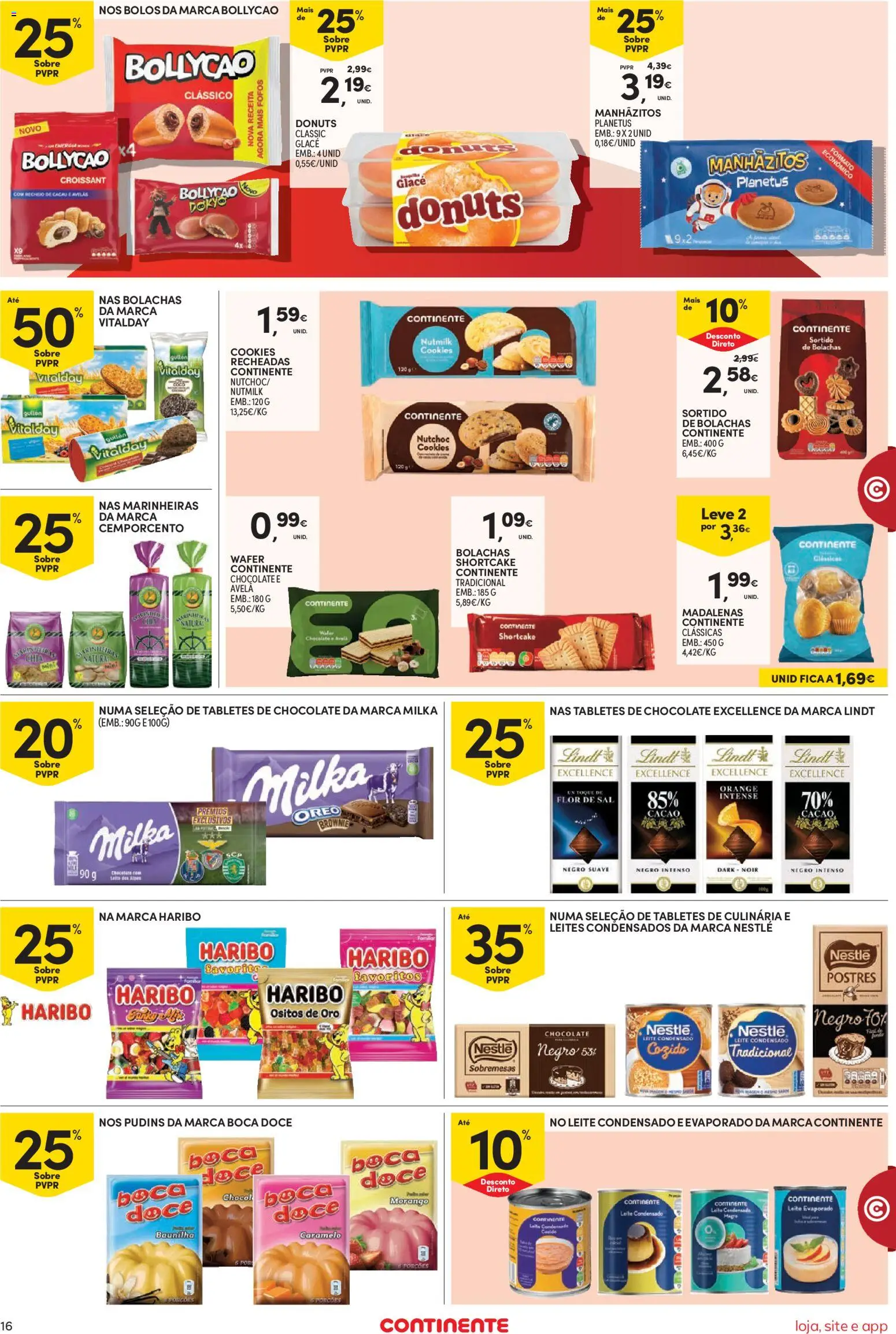 Continente Semanal Continente Bom Dia │ válido de 31.03.2026 | Página: 16 | Produtos: Avelãs, Manhãzitos, Gomas haribo, Chocolate