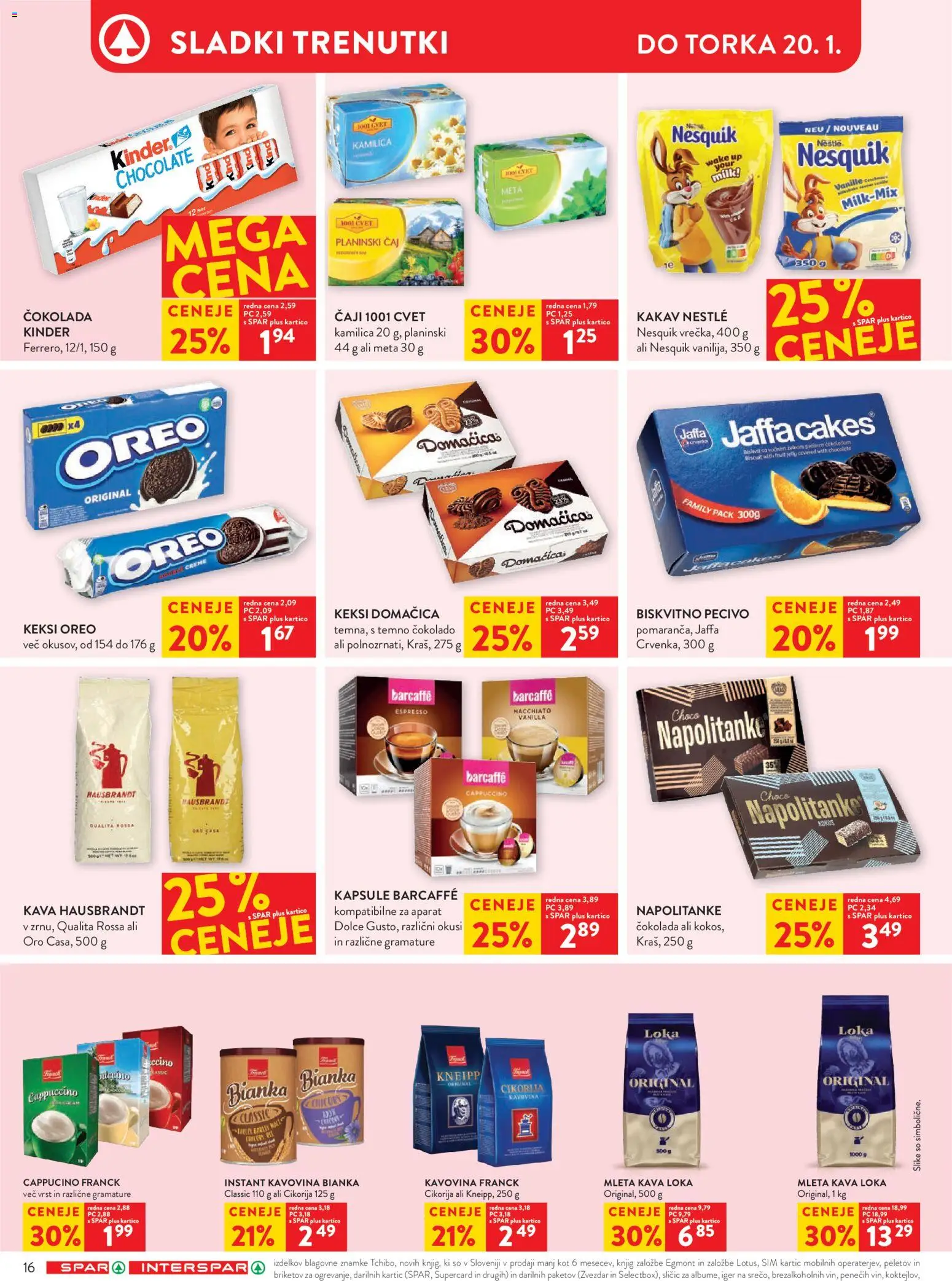 Novi Spar katalog ponudbe – veljaven od 14.01.2026 | Stran: 21 | Izdelki: Keksi, Kakav, Kava, Cokolada