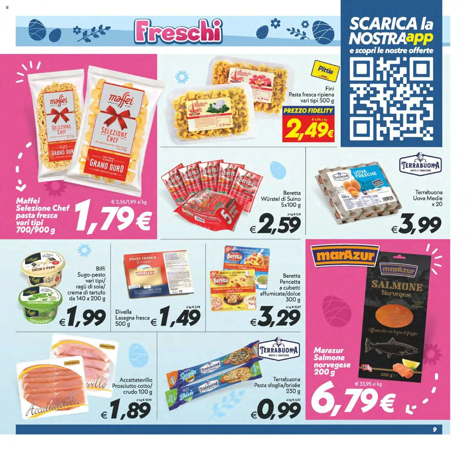 Volantino SuperConveniente del 27.03.2026 | Pagina: 9 | Prodotti: Pancetta, Suino, Pasta, Fan
