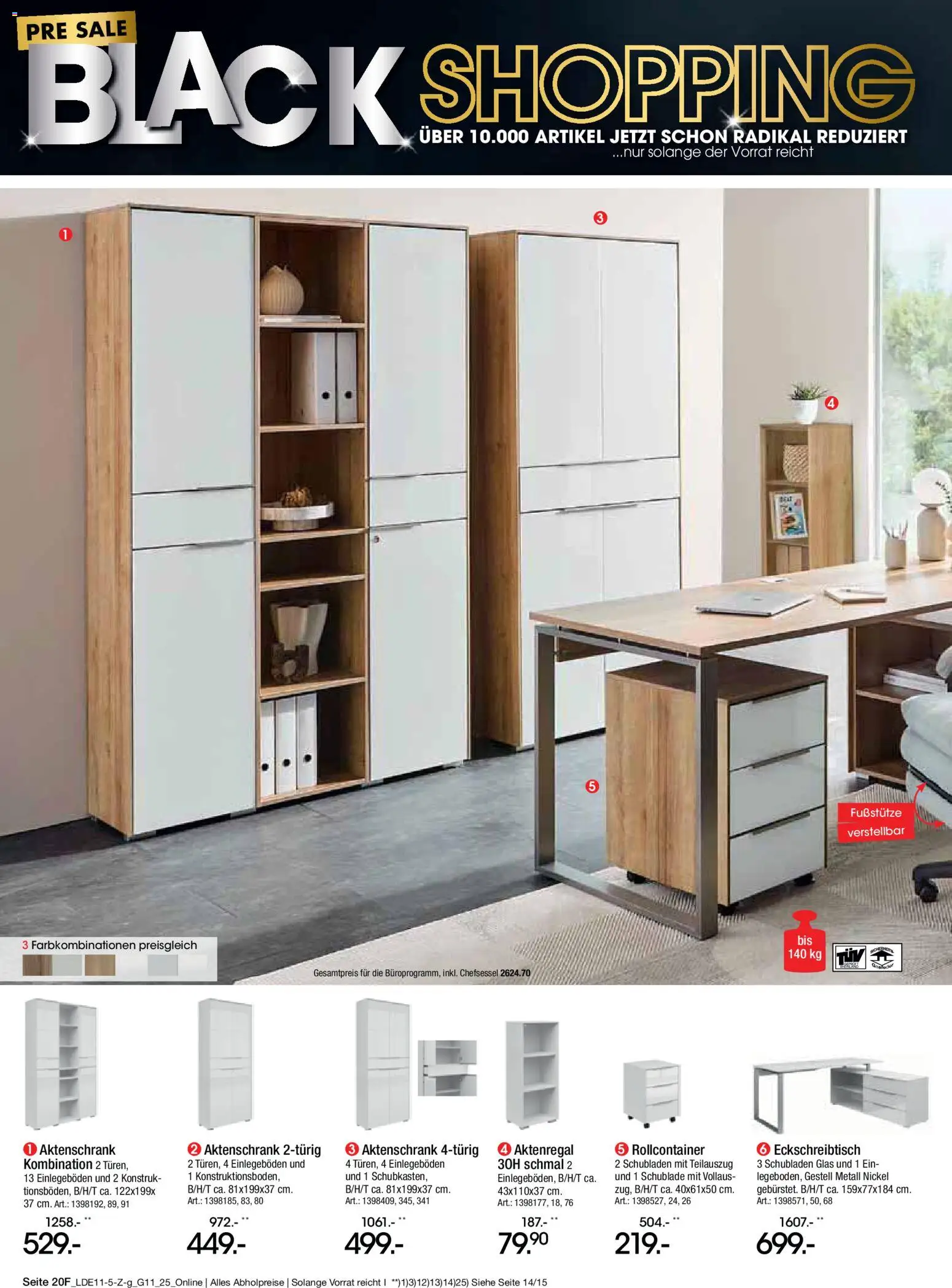 Zurbrüggen - Black Friday – gültig ab 08.11.2025 | Seite: 34 | Produkte: Chefsessel, Rollcontainer, Aktenregal