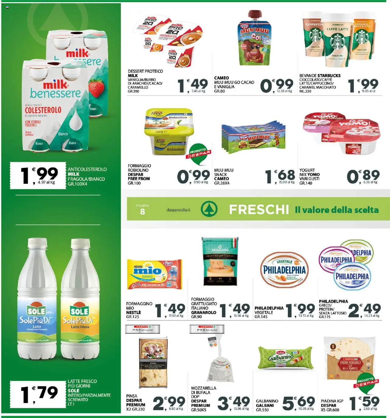 Volantino Eurospar del 20.10.2025 | Pagina: 10 | Prodotti: Yogurt, Mozzarella, Formaggio, Cacao