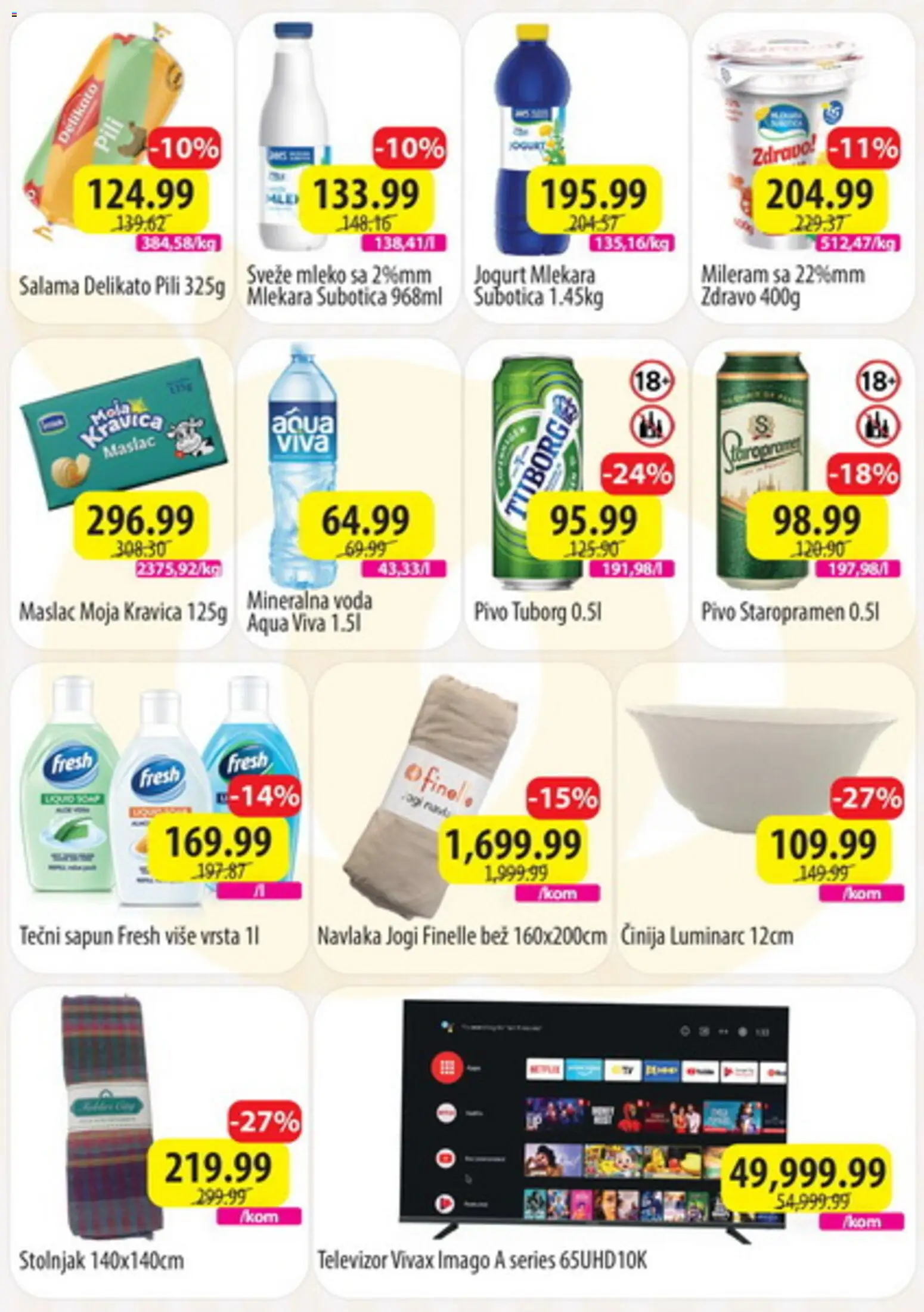 Senta Promet katalog - važi od 05.01.2026 | Strana: 2 | Proizvode: Tečni sapun, Voda, Sapun, Pivo