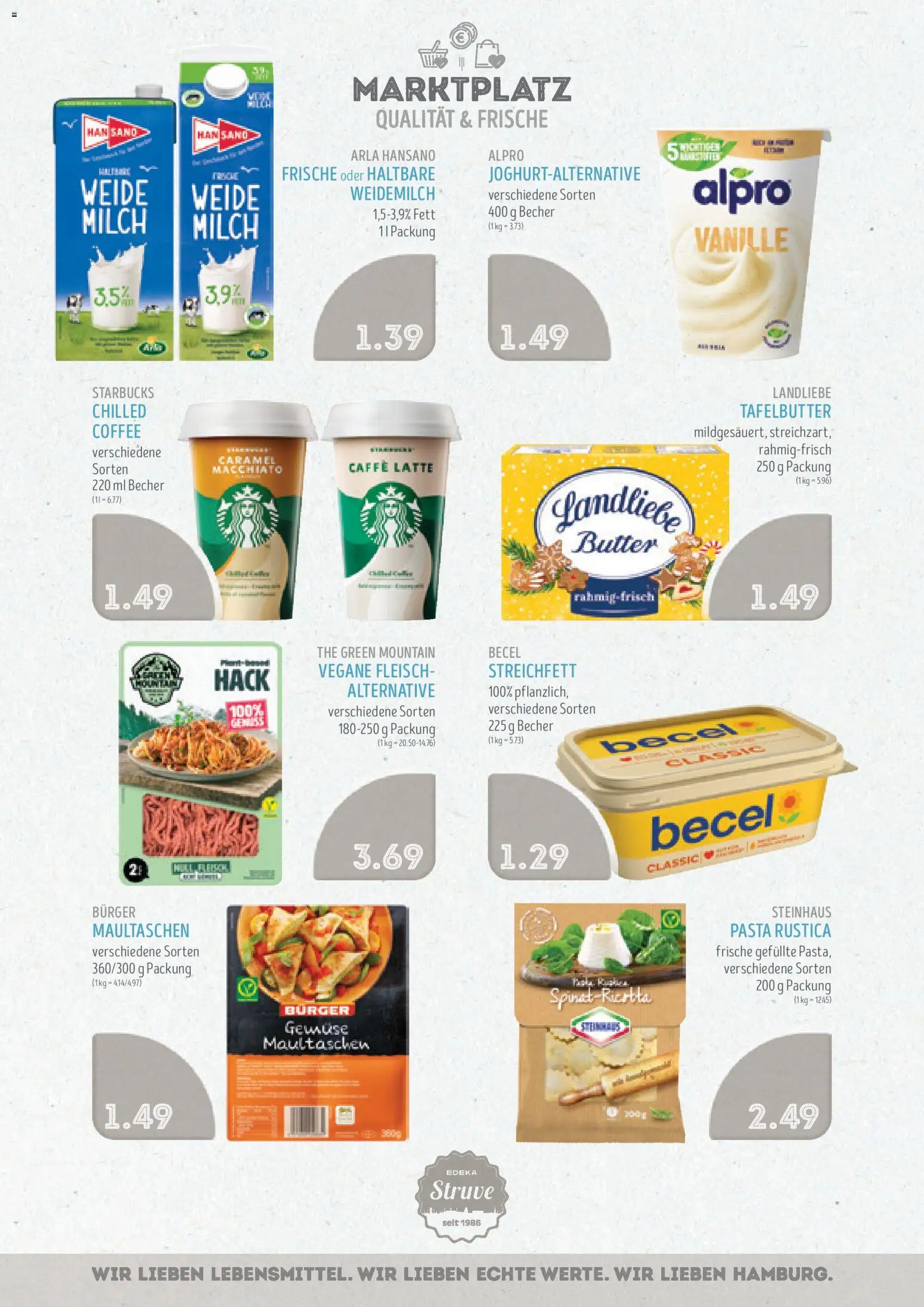 Edeka Struve Prospekt 	 – gültig ab 08.12.2025 | Seite: 7 | Produkte: Becel, Burger, Alpro, Fleisch