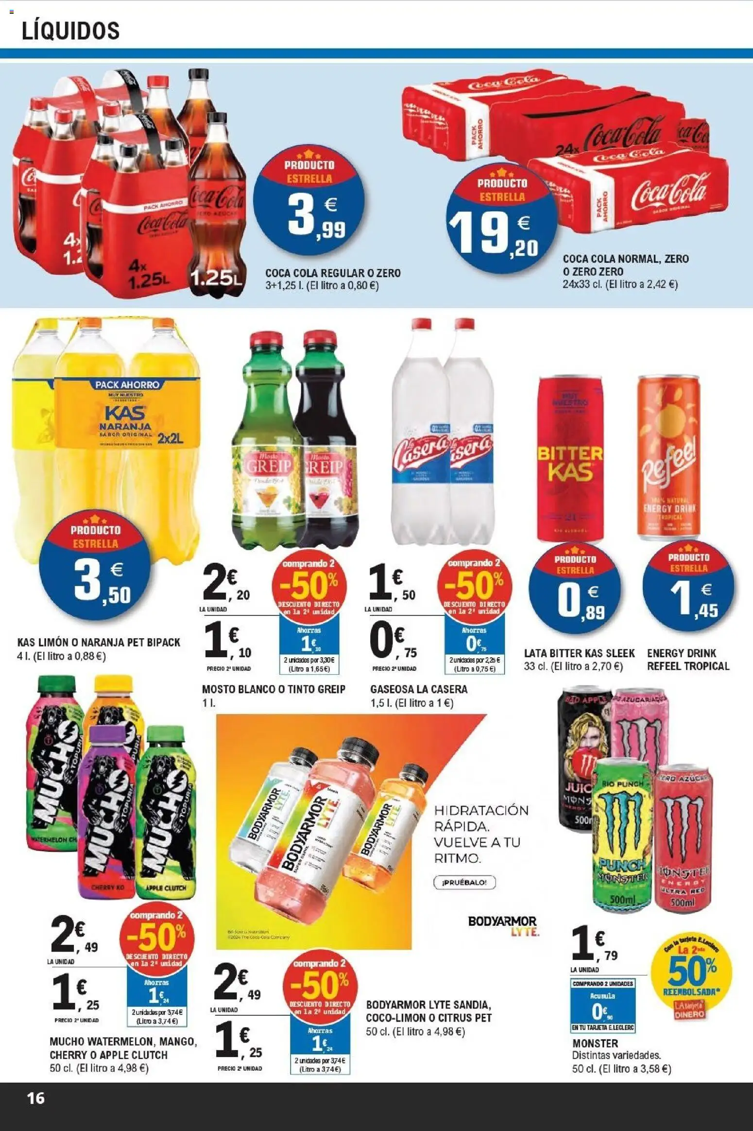 E.Leclerc Productos Estrella │ válido desde el 15.04.2026 | Página: 16 | Productos: Apple, Gaseosa