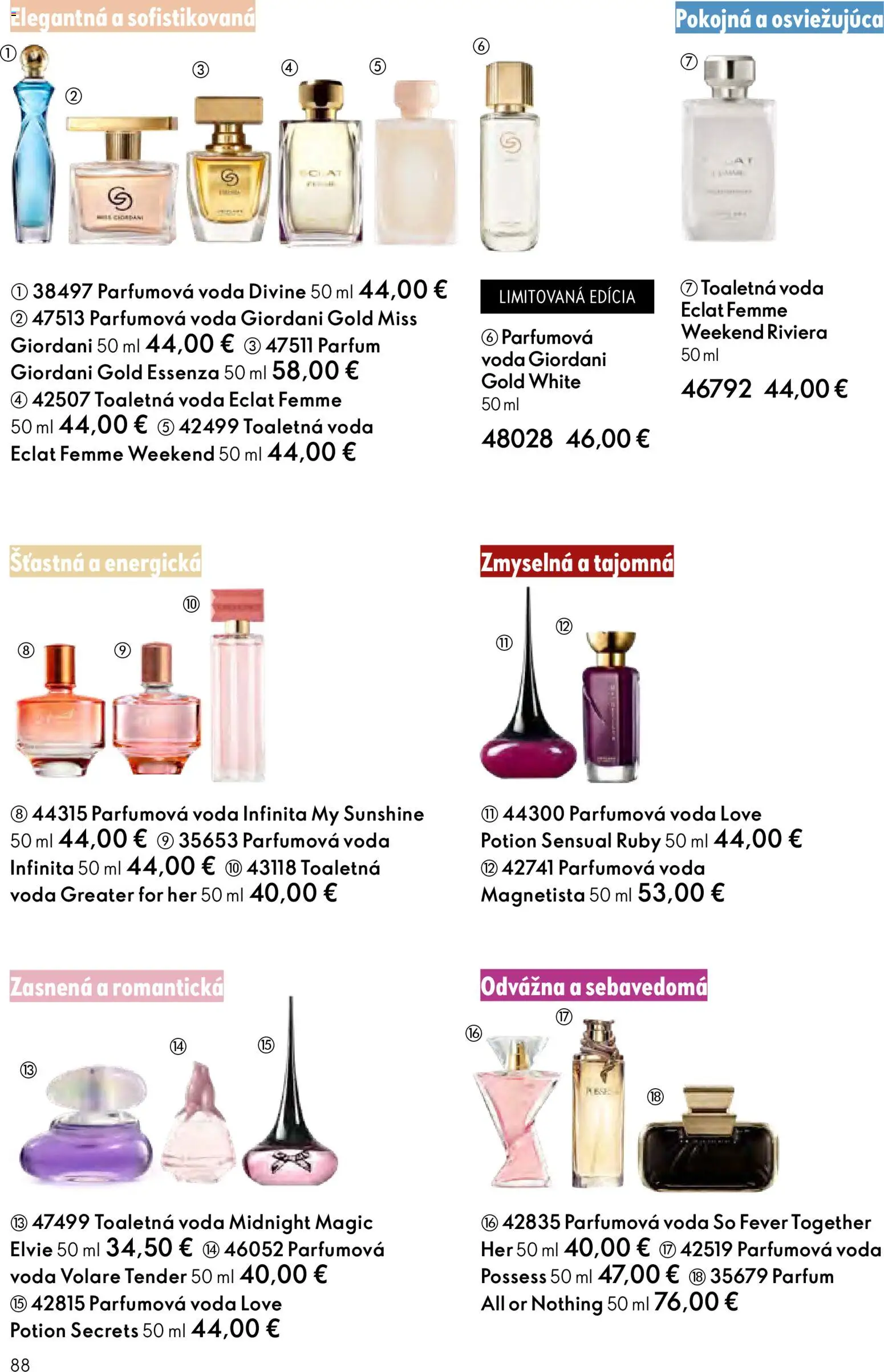 Nové Oriflame akcie – leták je platný od 11.02.2026 | Strana: 88 | Produkty: Toaletná voda, Voda