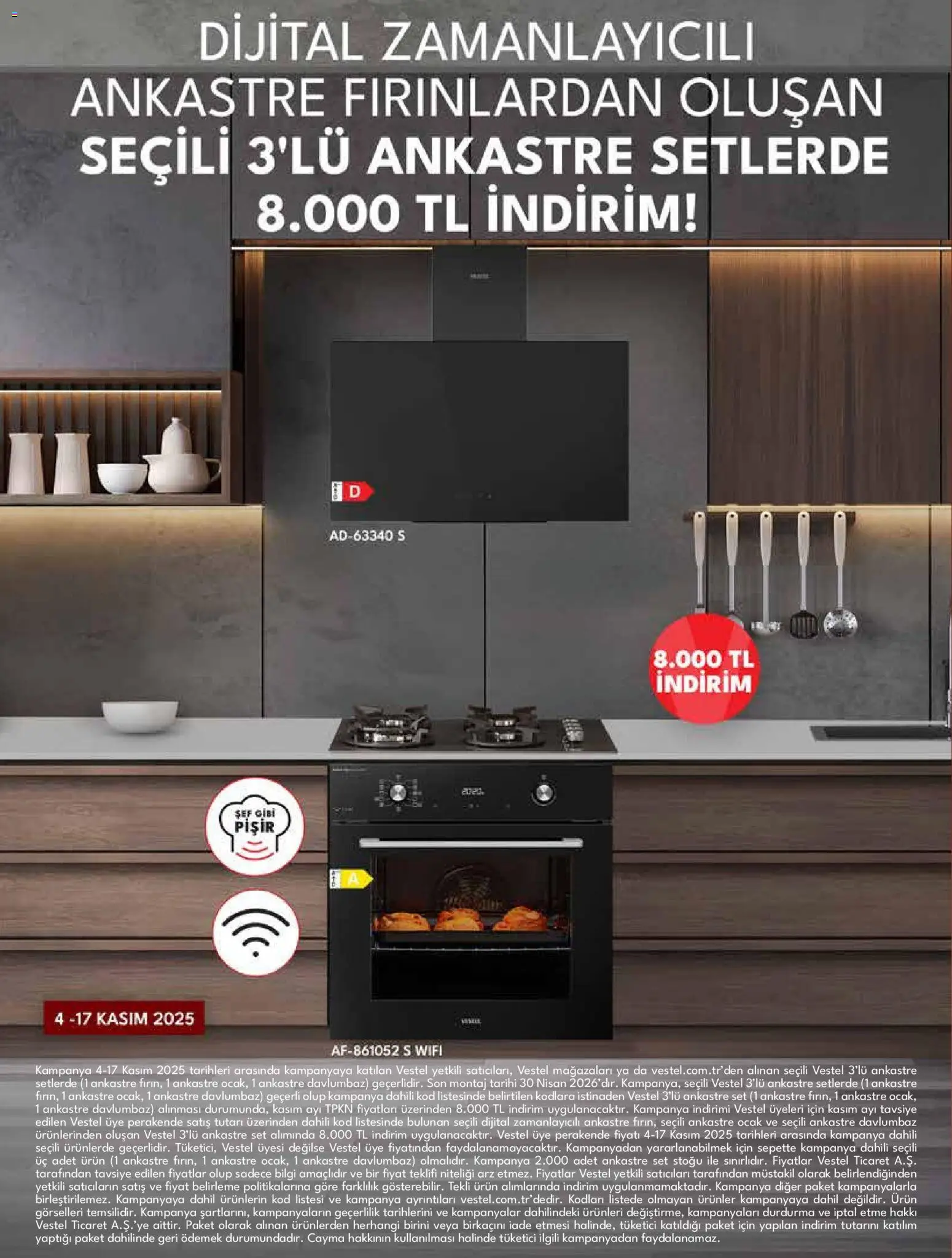 Vestel Ankastre Ürünler - 04.11.2025 tarihinden itibaren geçerlidir | Sayfa: 2 | Ürünler: Davlumbaz, Ocak