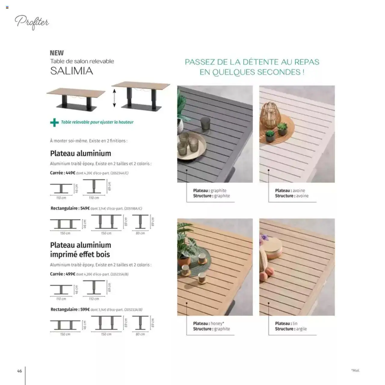  | Page: 46 | Produits: Plateau, Argile, Table