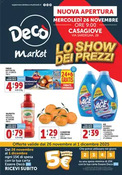 Anteprima del volantino Decò Market - Nuova apertura - Casagiove catalogo valido a partire dal 26.11.2025