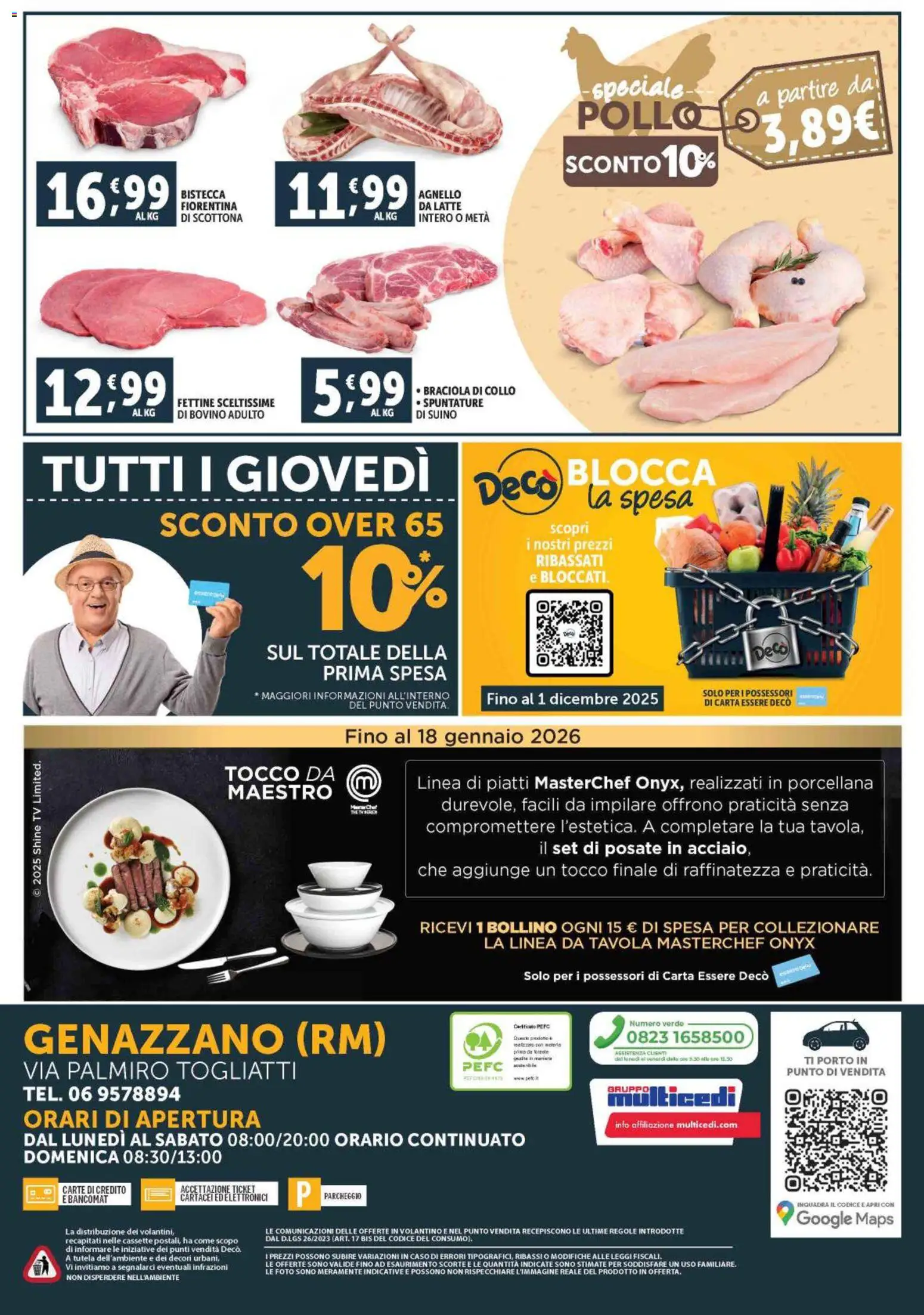 Volantino Decò del 28.10.2025 | Pagina: 20 | Prodotti: Posate, Latte, TV, Agnello