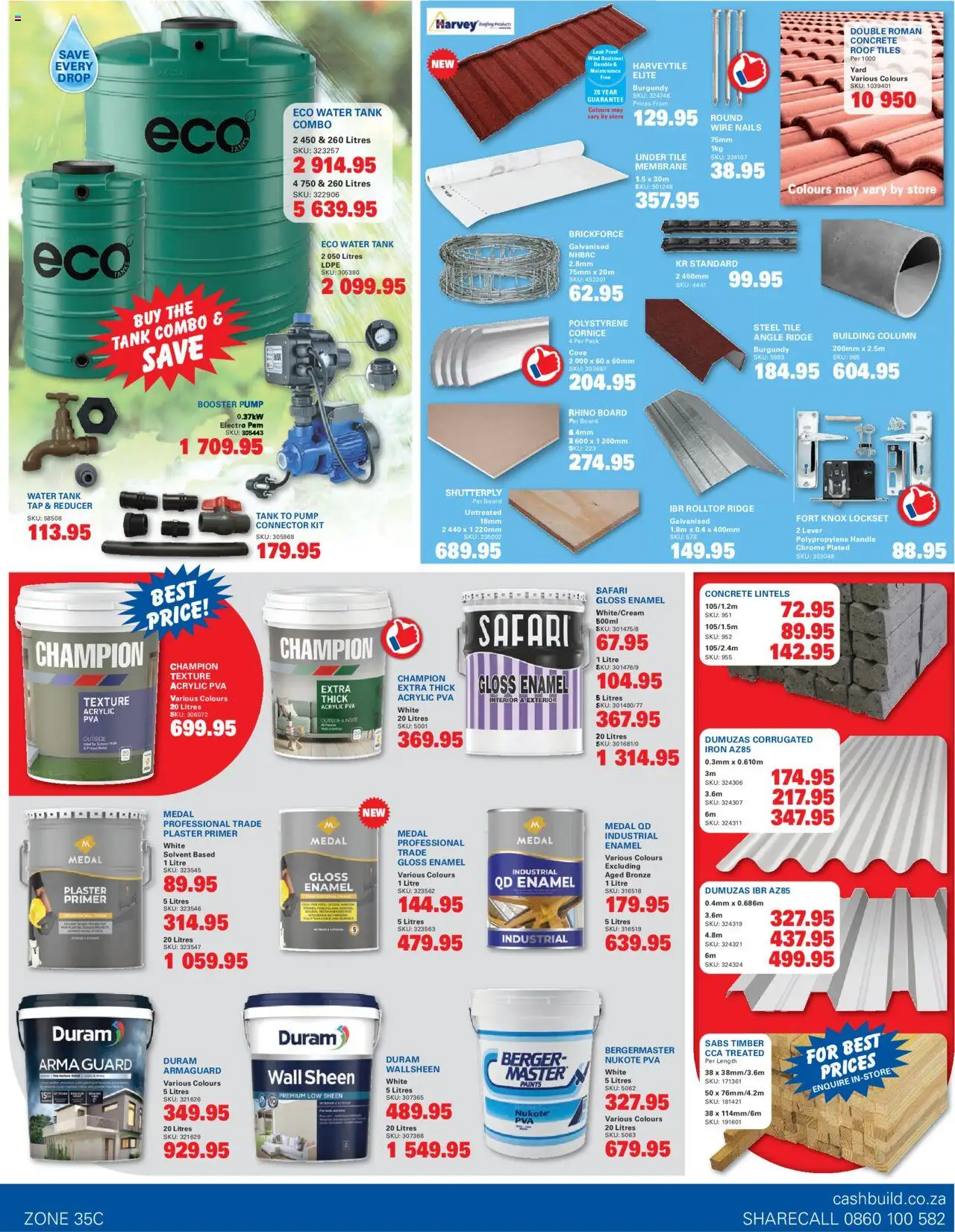 New Cashbuild catalogue – valid from 22.09.2025 | Page: 3 | Products: Primer, Gloss, Plaster primer, Enamel