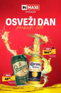Maxi pivski liflet - pregled Maxi kataloga - važi od 14.08.2025