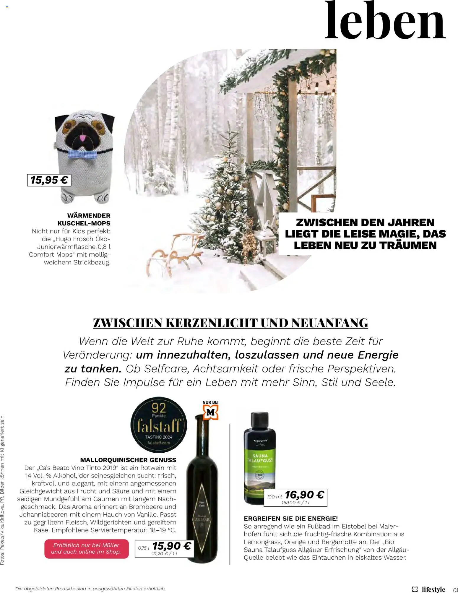 Müller Lifestyle – gültig ab 14.11.2025 | Seite: 73 | Produkte: Rotwein, Bilder, Hugo, Fußbad