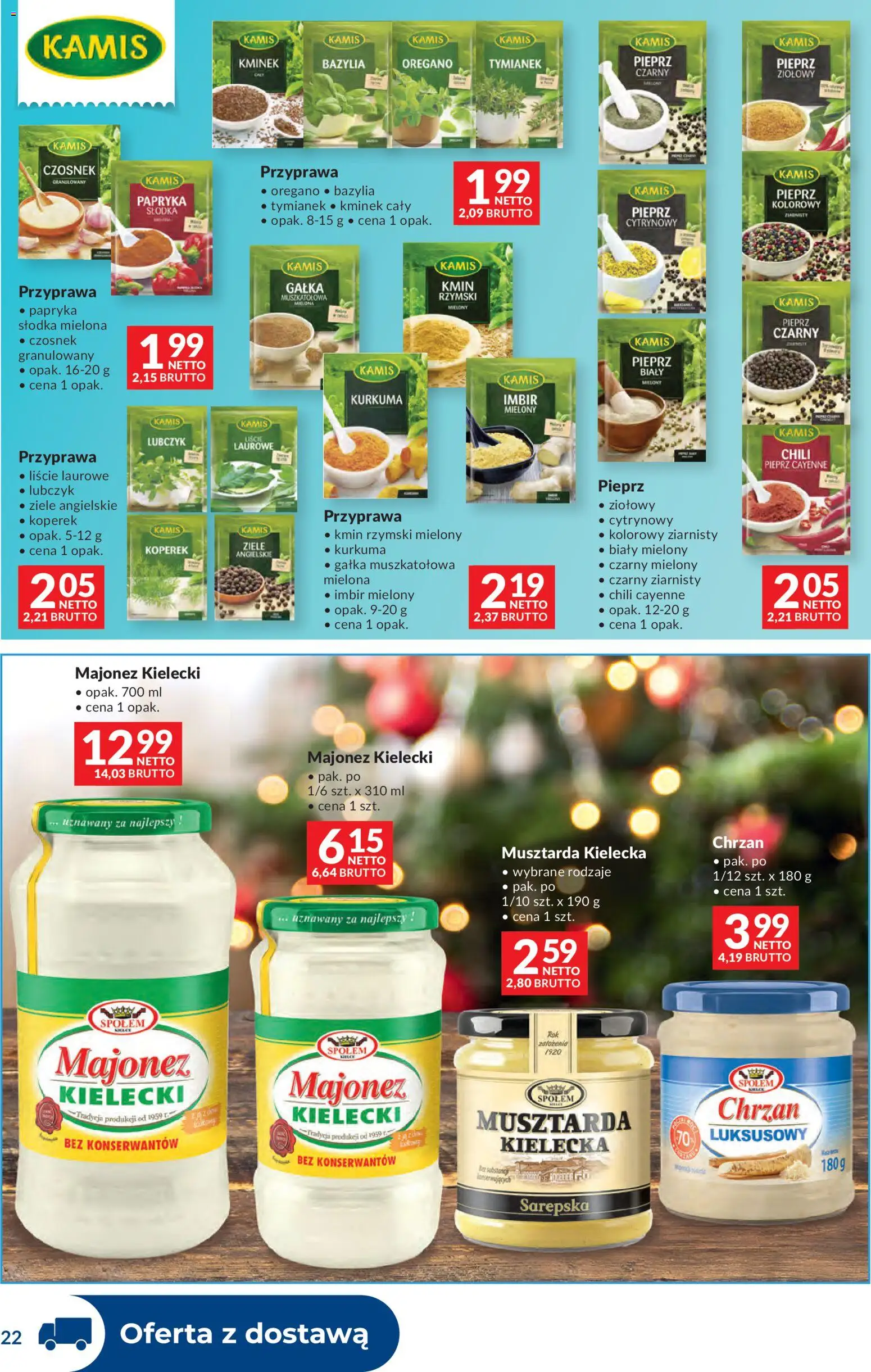 Makro Gazetka - Dystrybucja do sklepów od 25.11.2025 | Strona: 22 | Produkty: Imbir, Gałka muszkatołowa, Ziele angielskie, Pieprz