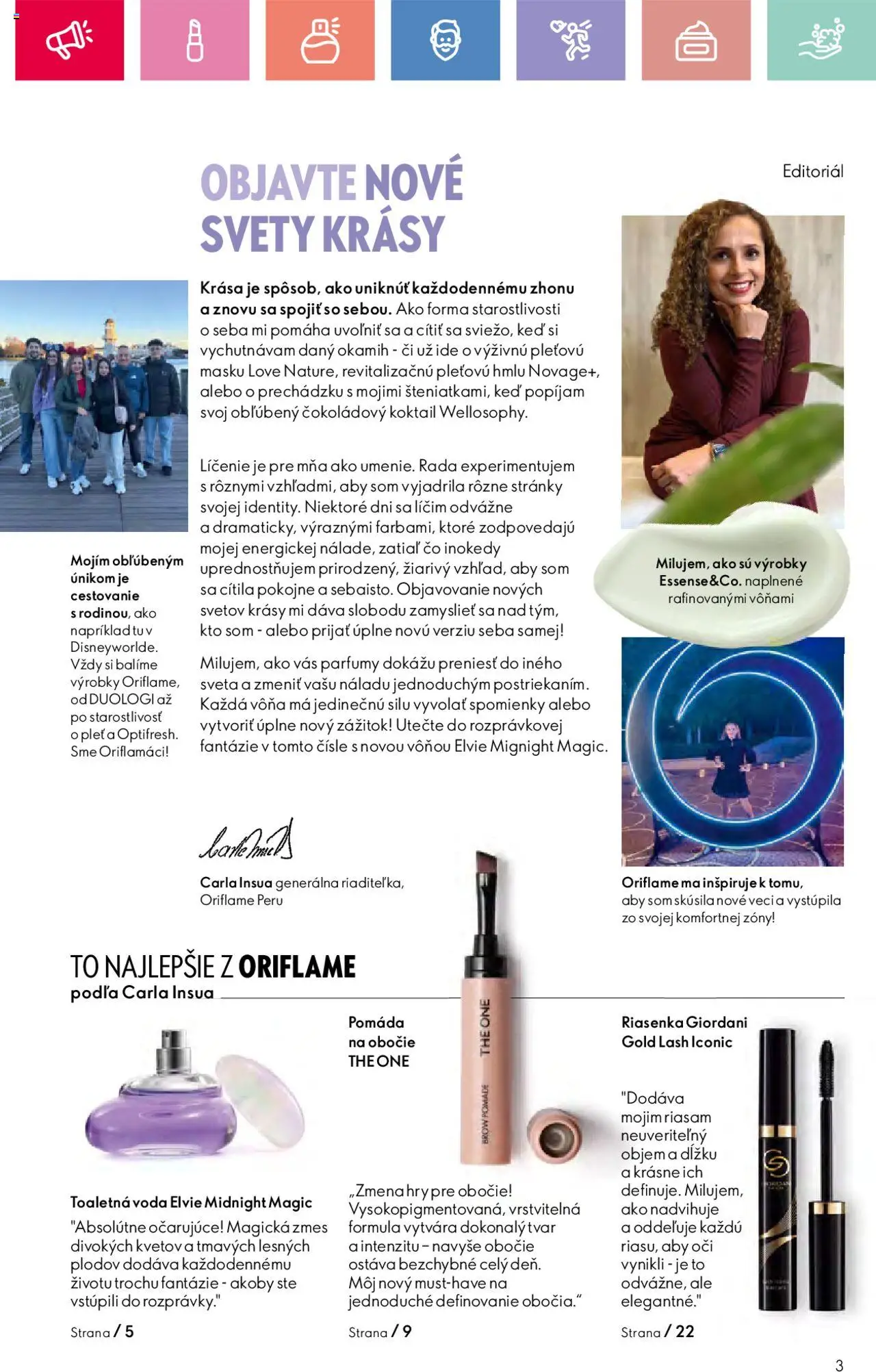 Nové Oriflame akcie – leták je platný od 17.08.2025 | Strana: 3 | Produkty: Toaletná voda, Riasenka, Voda