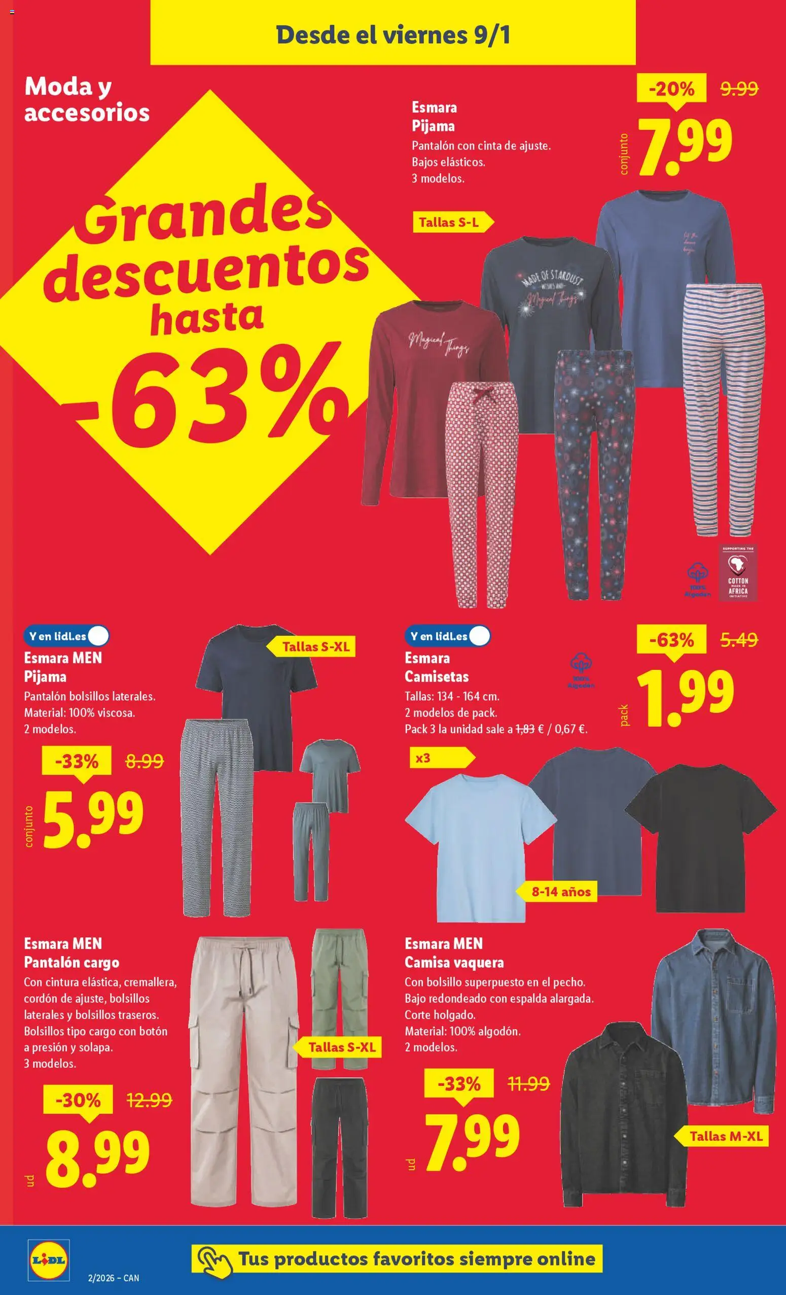Lidl - Canarias │ válido desde el 05.01.2026 | Página: 12 | Productos: Camisa, Pijama