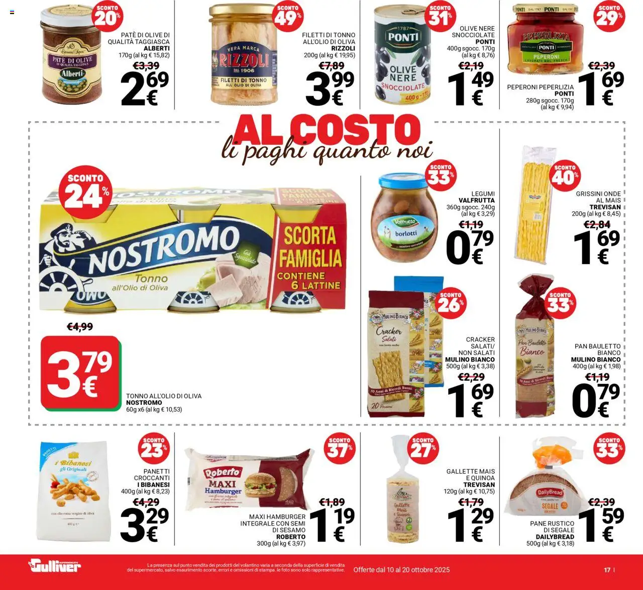 Volantino Gulliver del 10.10.2025 | Pagina: 17 | Prodotti: Legumi, Gallette, Tonno, Quinoa