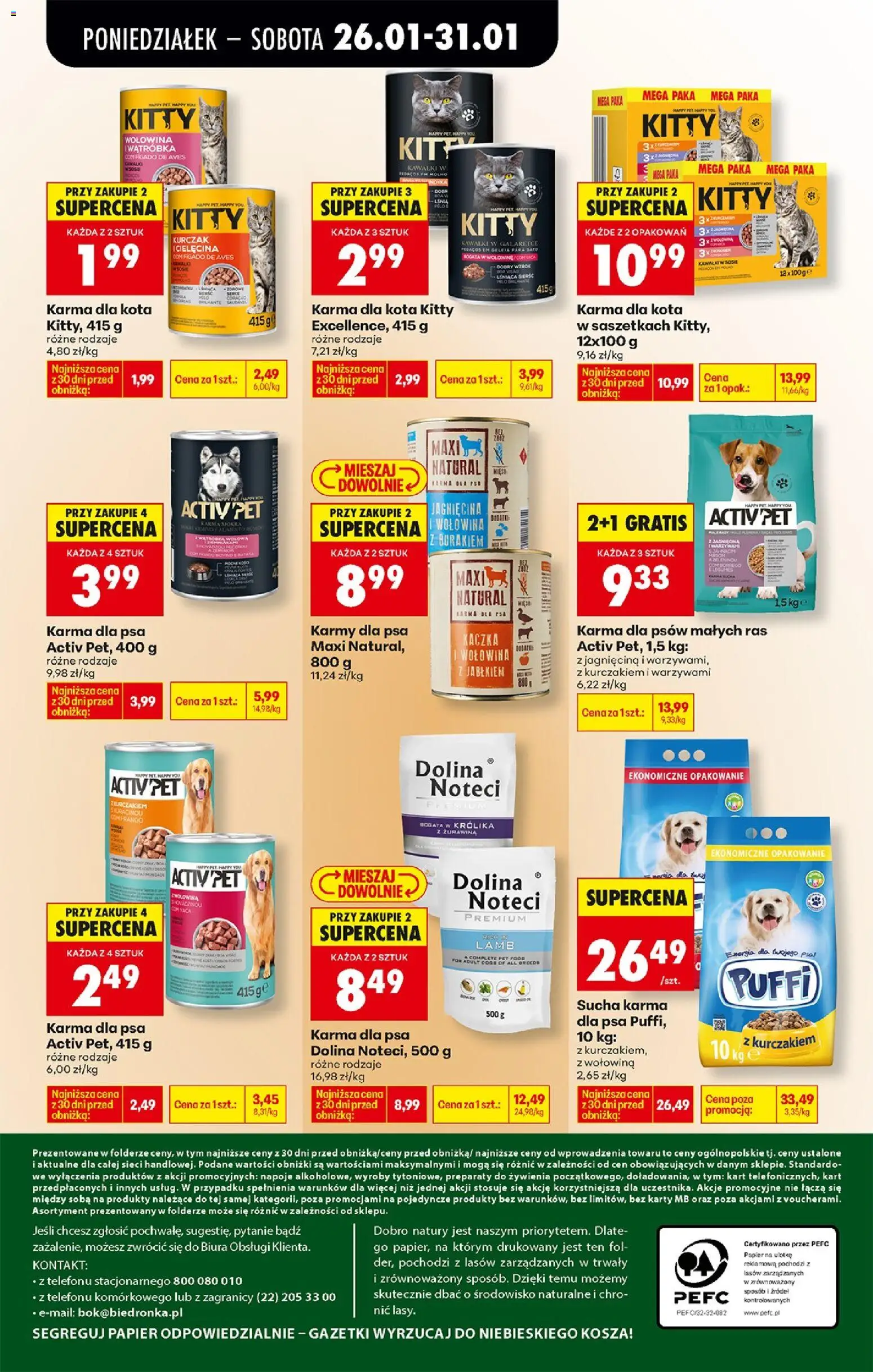 Biedronka gazetka od 26.01.2026 | Strona: 74 | Produkty: Kurczak, Żurawina, Karma dla kota, Sucha karma dla psa