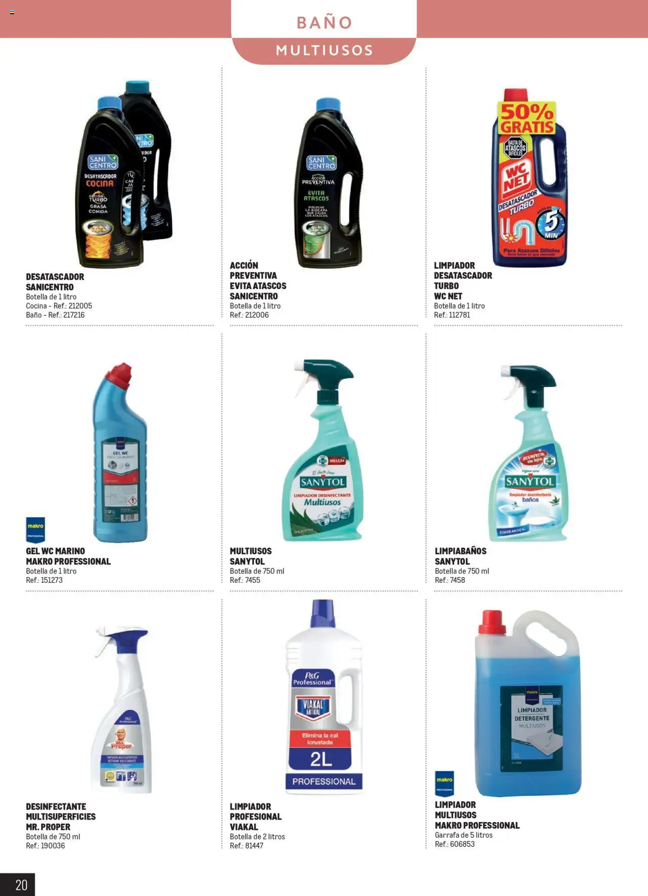 Makro - Catálogo Limpieza │ válido desde el 13.03.2025 | Página: 20 | Productos: Detergente, Cocina, Baño