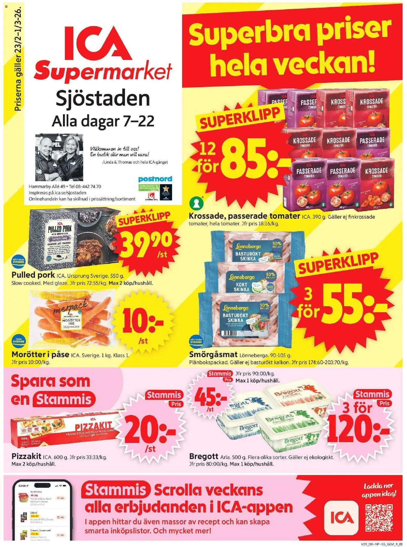 ICA Supermarket reklamblad aktuell från 23.02.2026 | Sida: 1