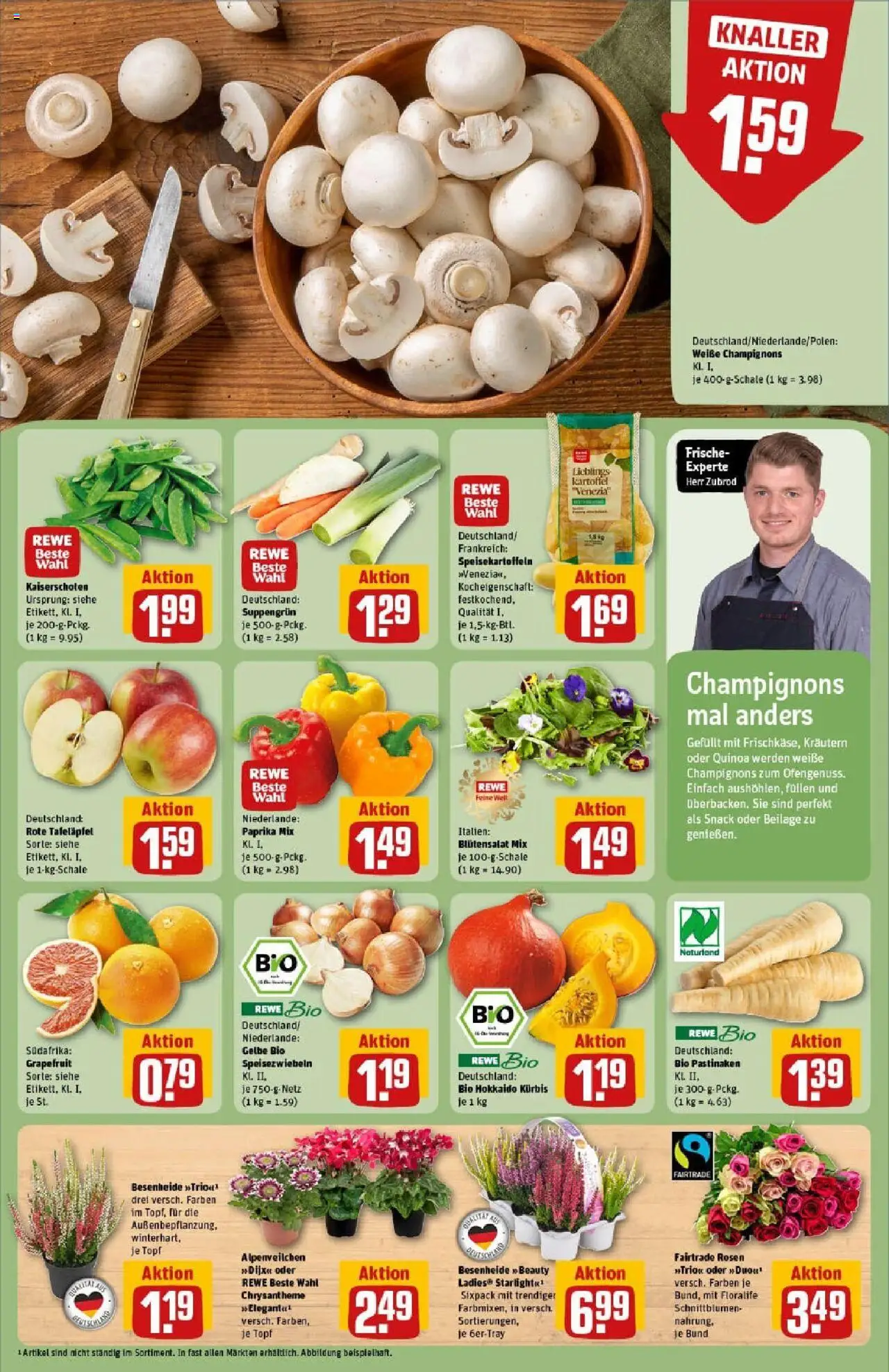 Rewe prospekt Hamburg 50 (Altona)	 – gültig ab 28.09.2025 | Seite: 11 | Produkte: Champignons, Grapefruit, Paprika, Kürbis