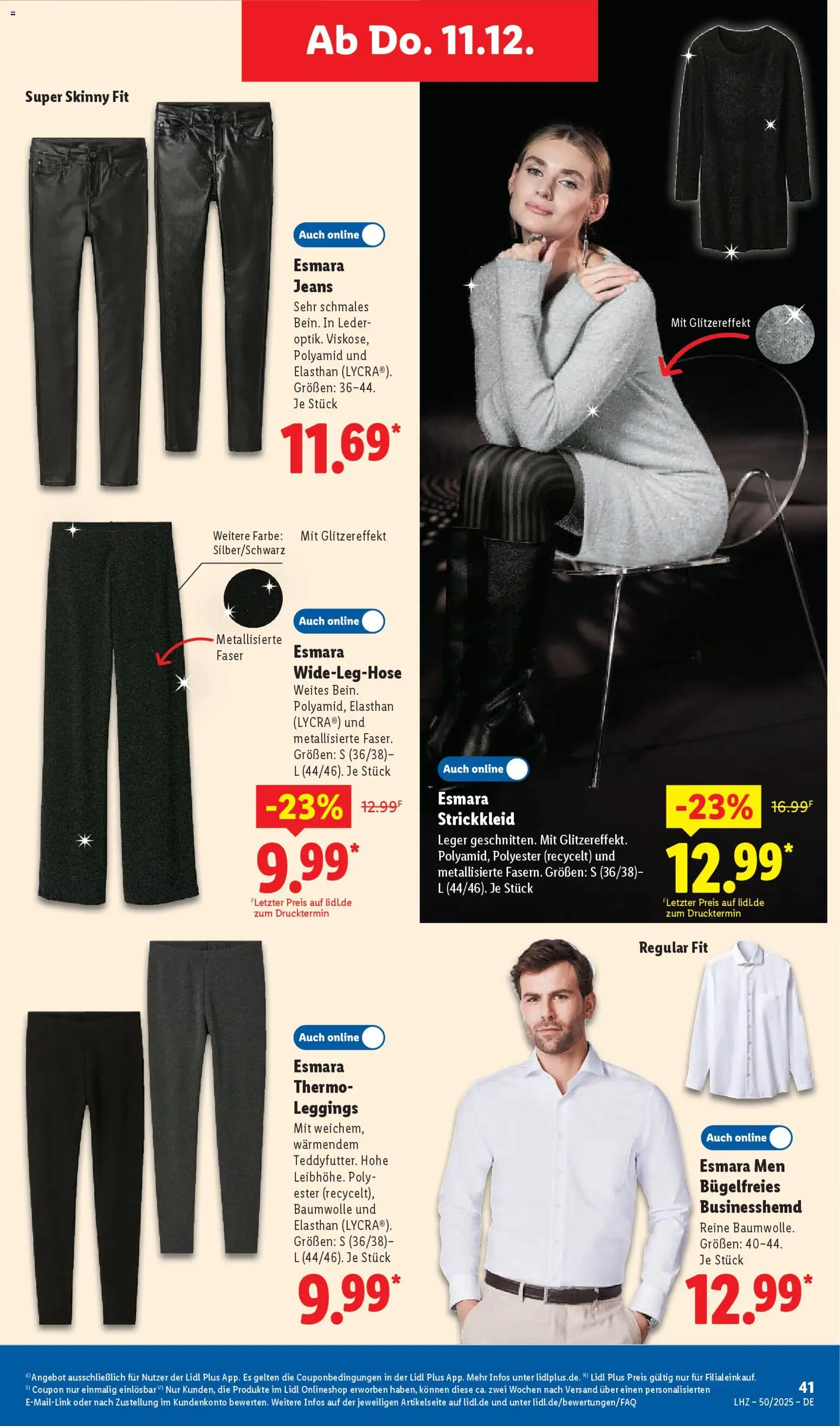 Lidl Prospekt Holzminden – gültig ab 08.12.2025 | Seite: 55 | Produkte: Leggings, Jeans