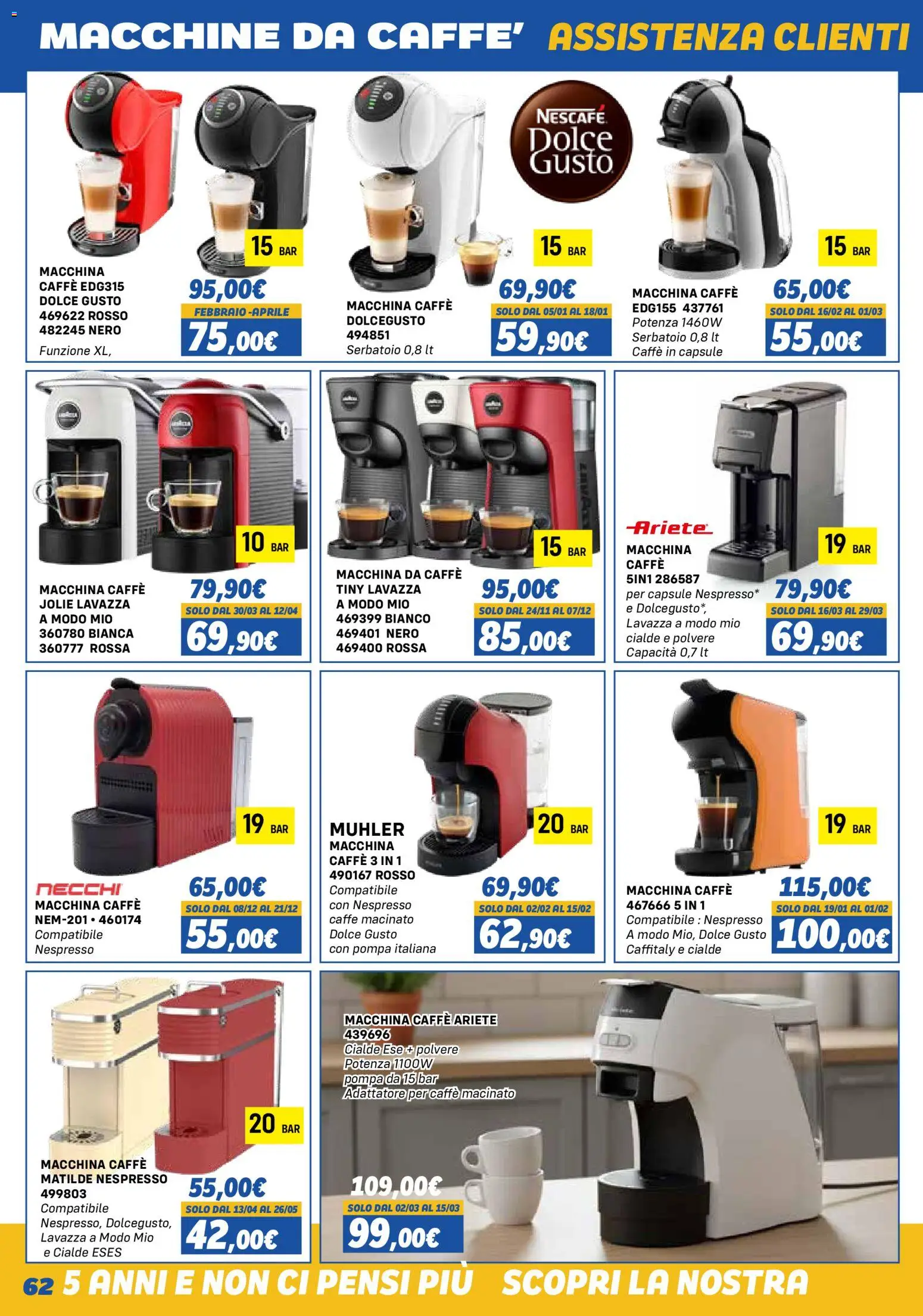 Volantino Orizzonte del 01.11.2025 | Pagina: 62 | Prodotti: Macchina da caffe, Caffè, Adattatore, Macinato