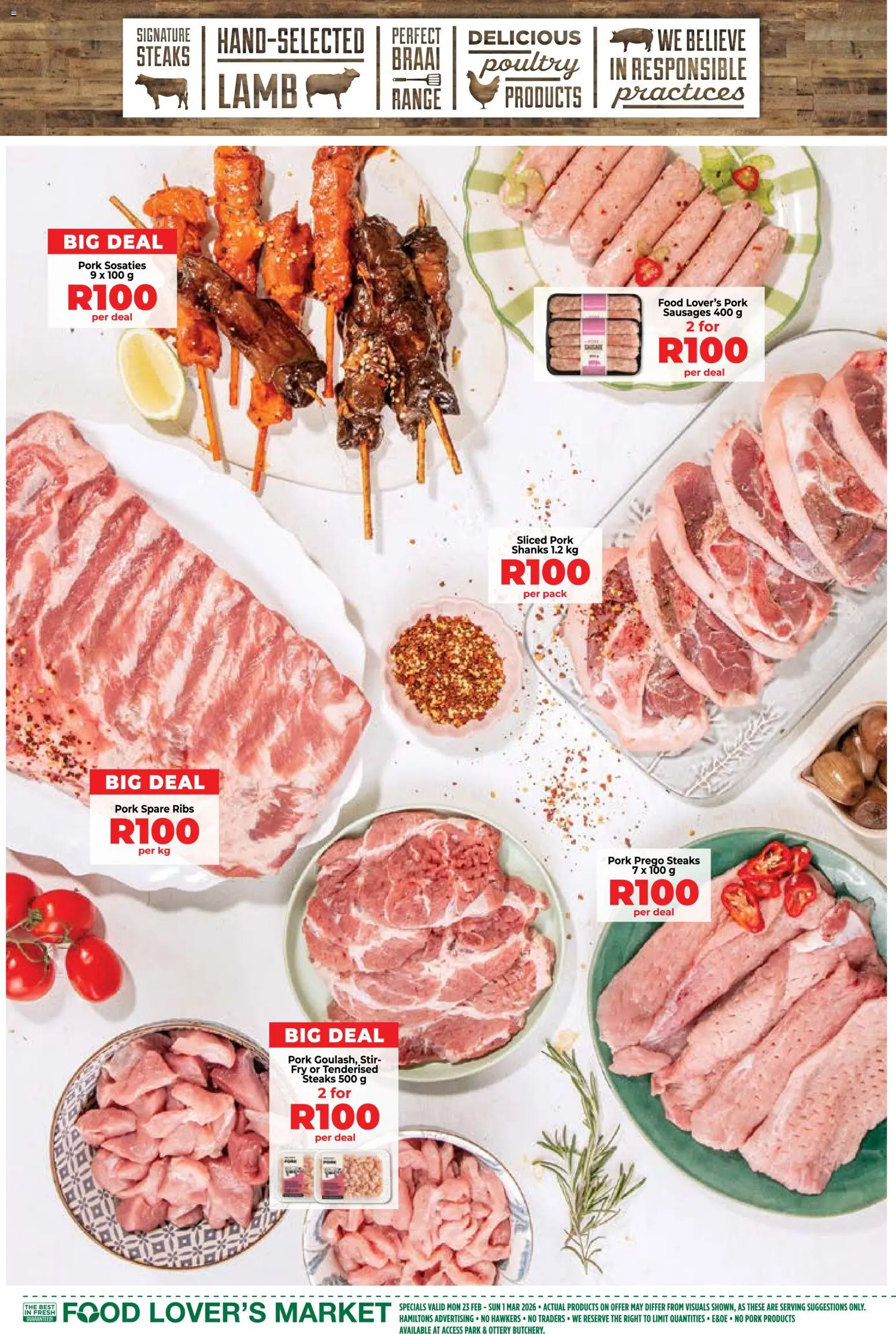 New Food Lover's Market catalogue – valid from 23.02.2026 | Page: 9 | Products: Ribs, Limpiador íntimo, Pork