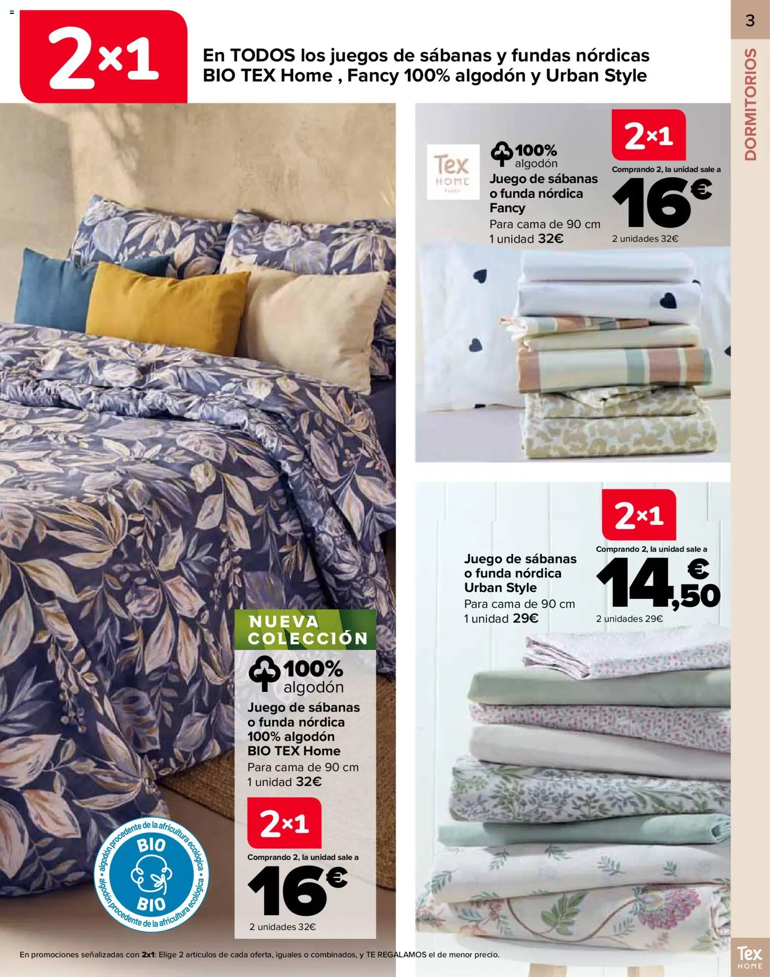Carrefour folleto │ válido desde el 09.01.2026 | Página: 3 | Productos: Juego de sábanas, Té, Funda, Cama