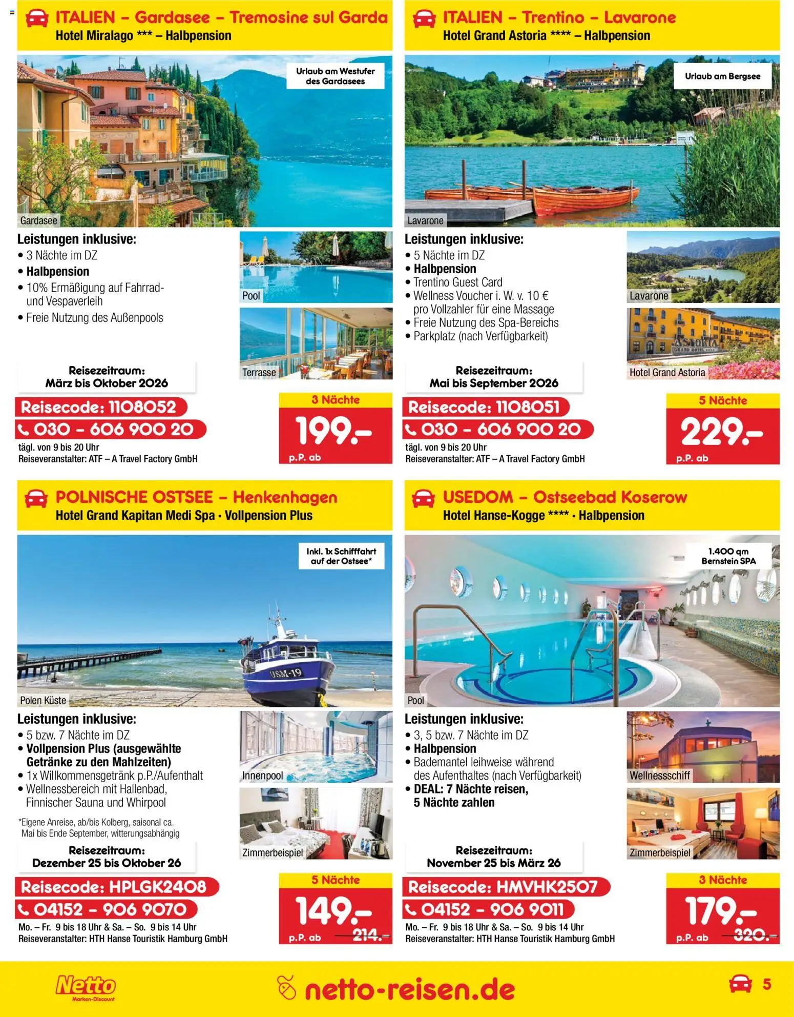 Netto Reisen Prospekt 	 – gültig ab 30.10.2025 | Seite: 5 | Produkte: Bademantel, Uhr