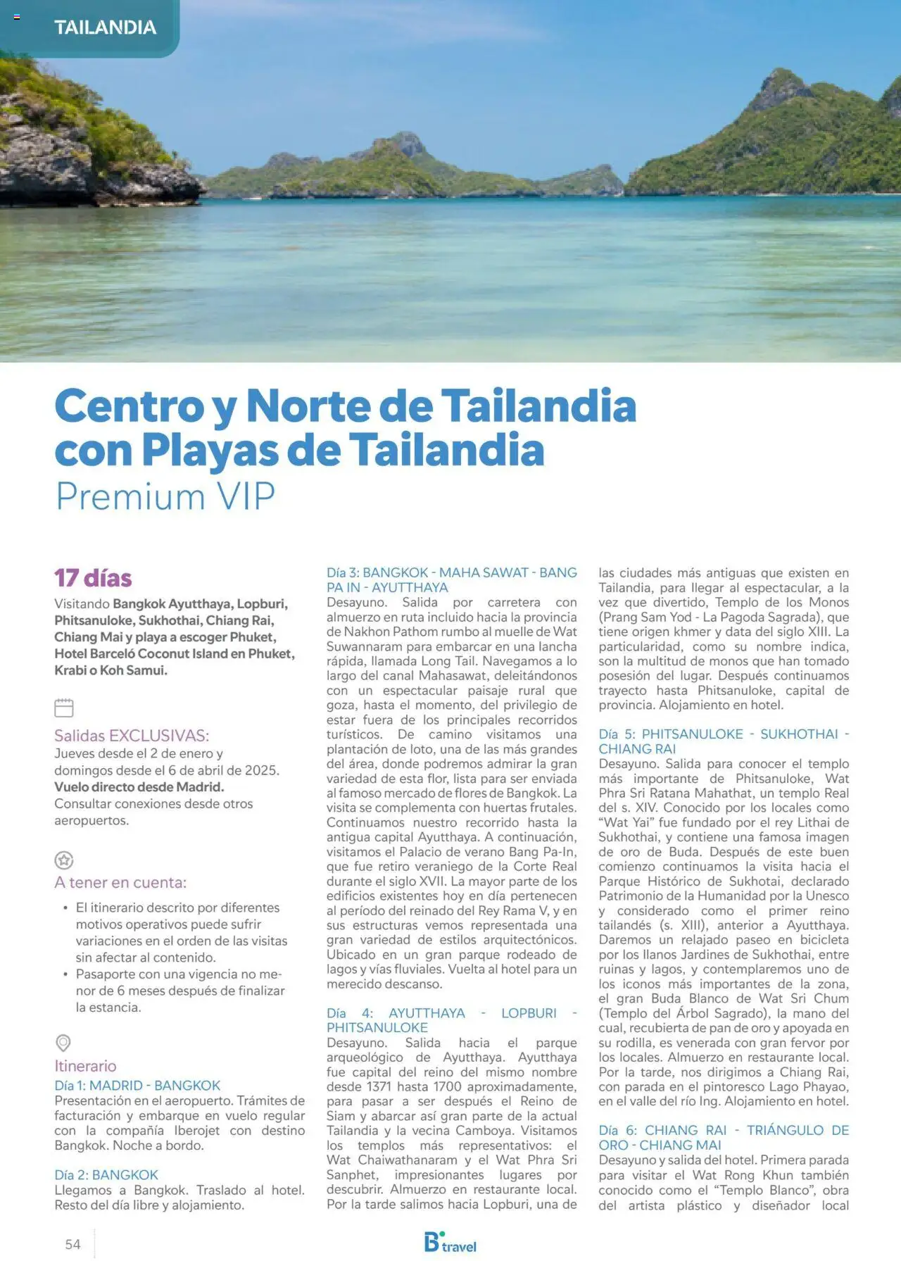 B the travel brand Asia 2025 │ válido desde el 15.11.2024 | Página: 54 | Productos: Bicicleta, Pan