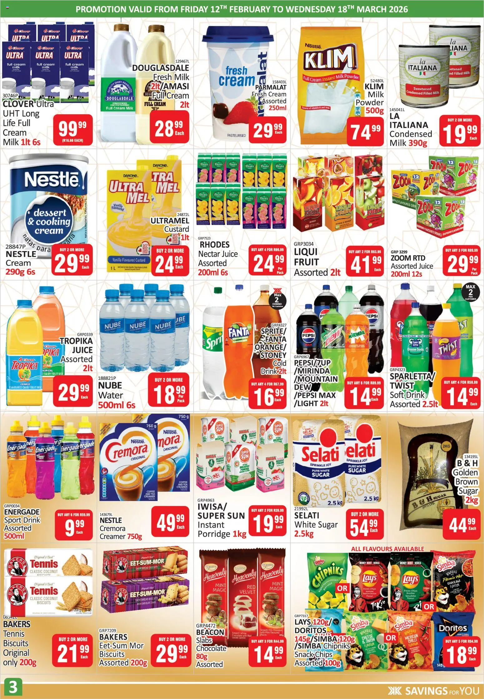 New KIT KAT Cash & Carry catalogue – valid from 12.02.2026 | Page: 3 | Products: Custard, Stoney, Water, Chilli