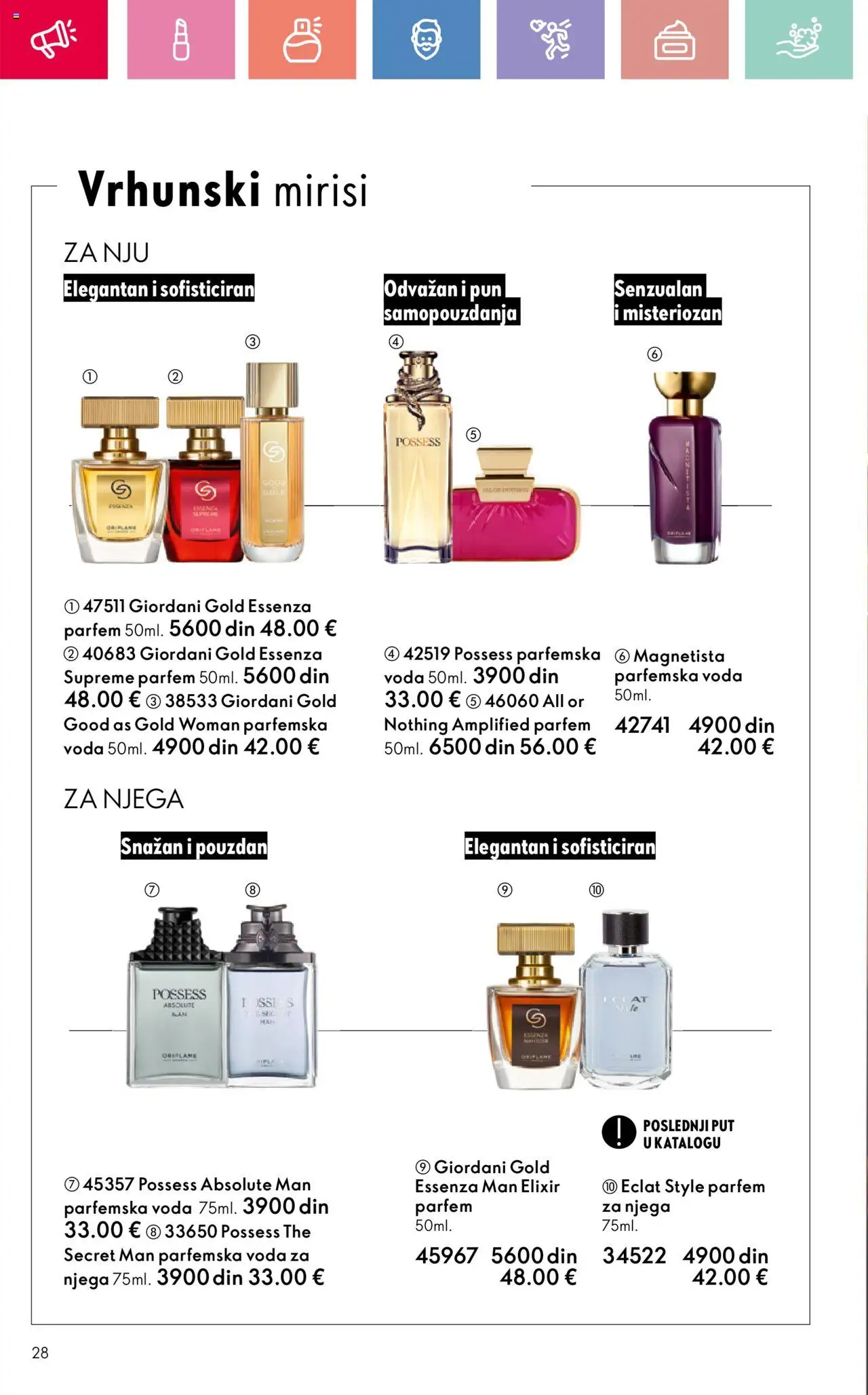 Oriflame katalog - važi od 24.08.2025 | Strana: 28 | Proizvode: Parfem, Voda