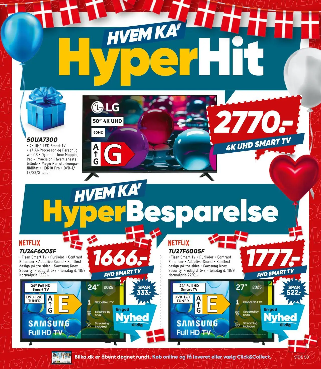 Bilka tilbudsavis – gyldig fra 05.09.2025 | Side: 7 | Produkter: Smart TV, TV Tuner, TV