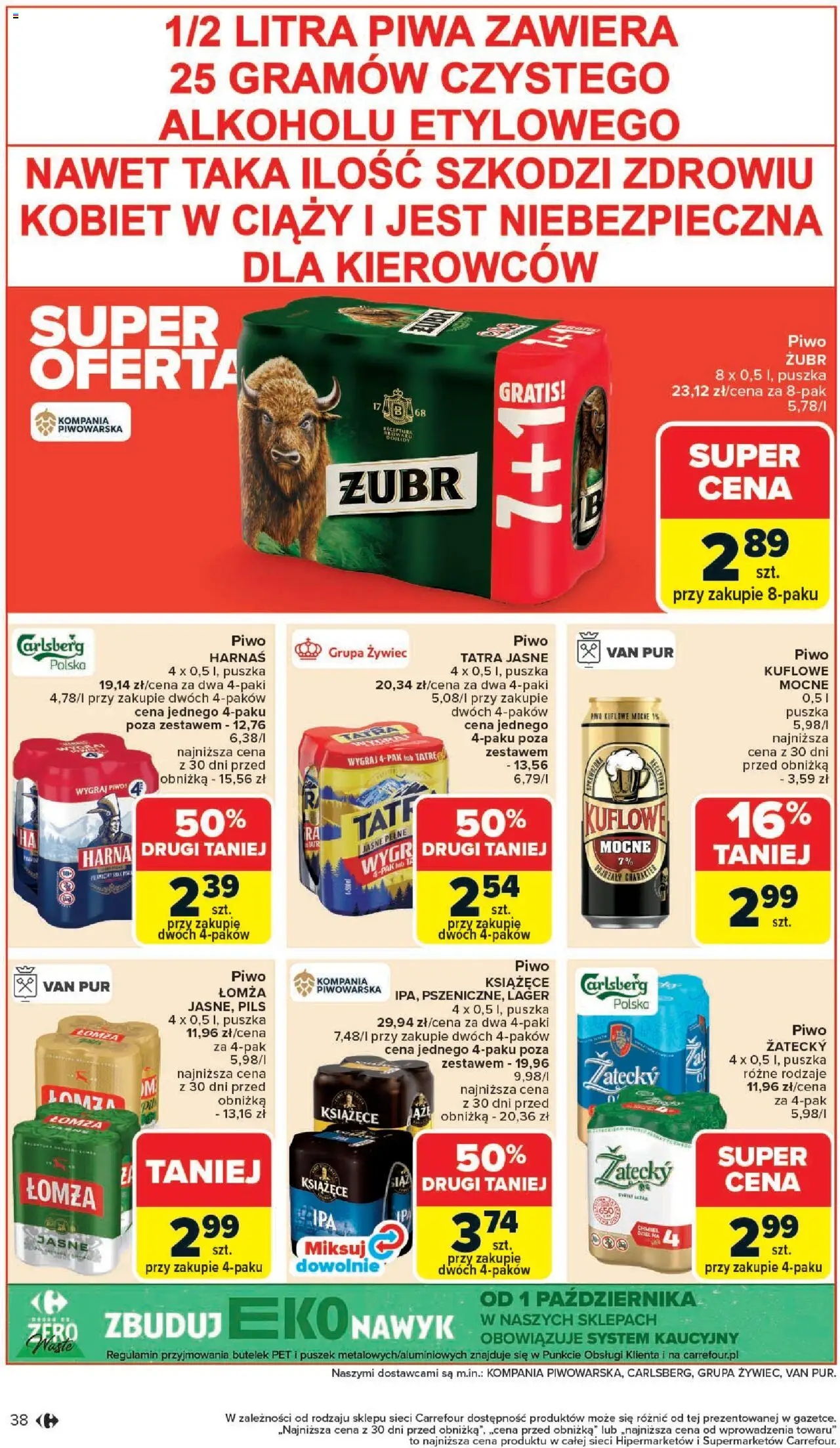 Carrefour Gazetka od 20.10.2025 | Strona: 40 | Produkty: Harnaś, Piwo
