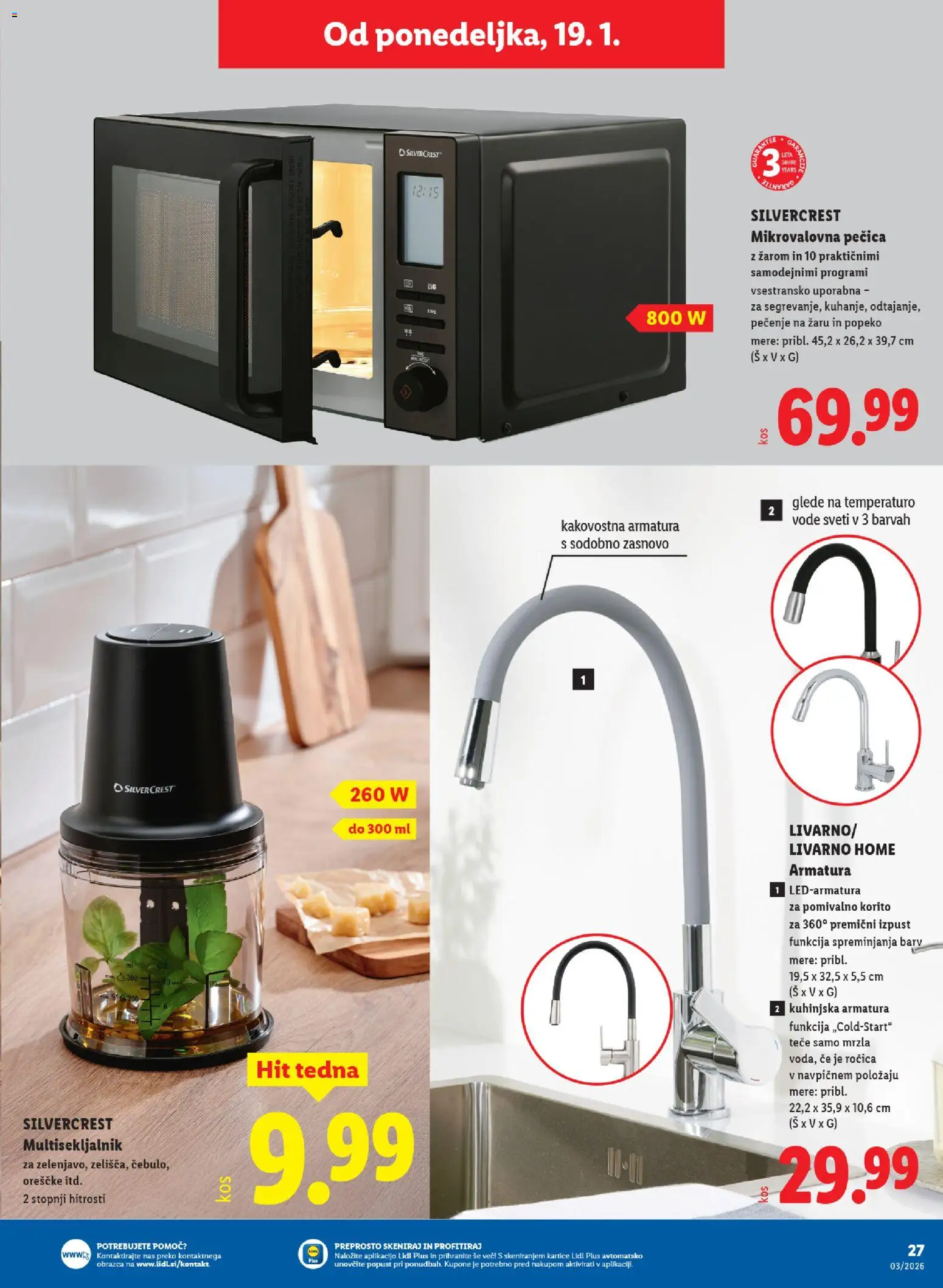 Novi Lidl katalog ponudbe – veljaven od 15.01.2026 | Stran: 43 | Izdelki: Pecica, Mikrovalovna pecica, Pomivalno korito