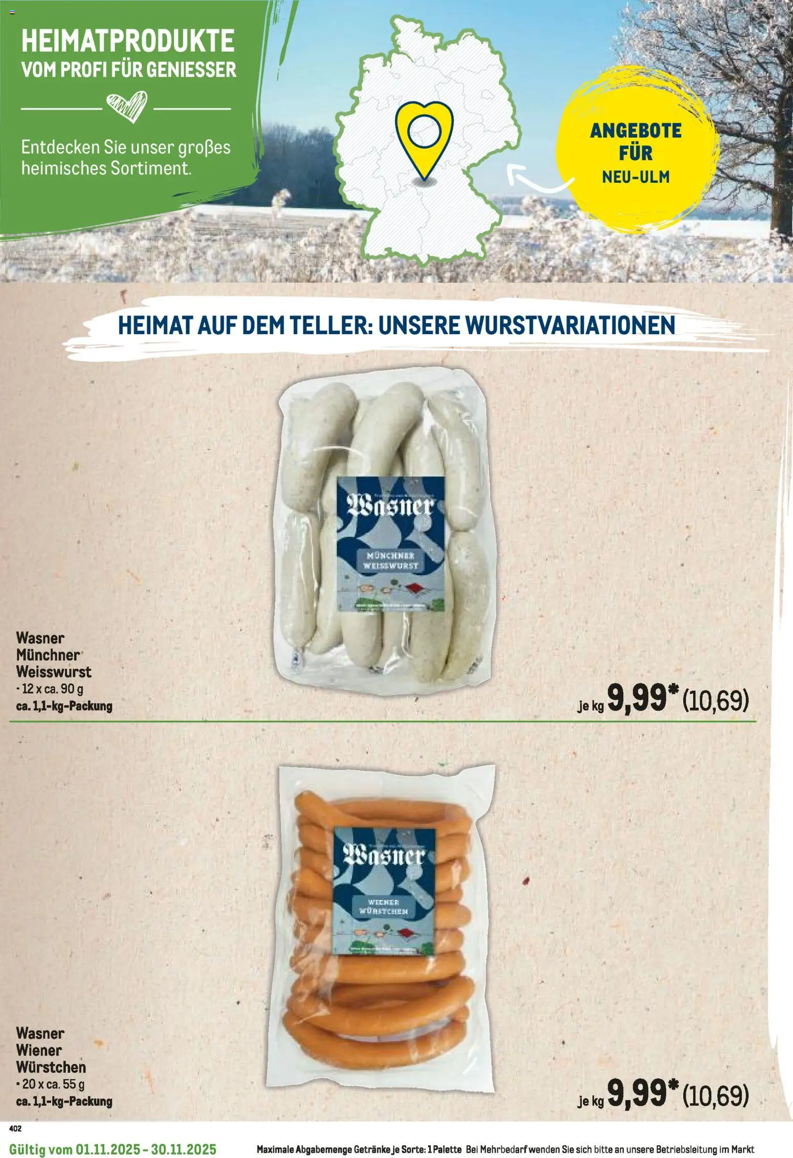 Metro Regionaler Flyer – gültig ab 01.11.2025 | Seite: 118 | Produkte: Wiener wurstchen, Weißwurst