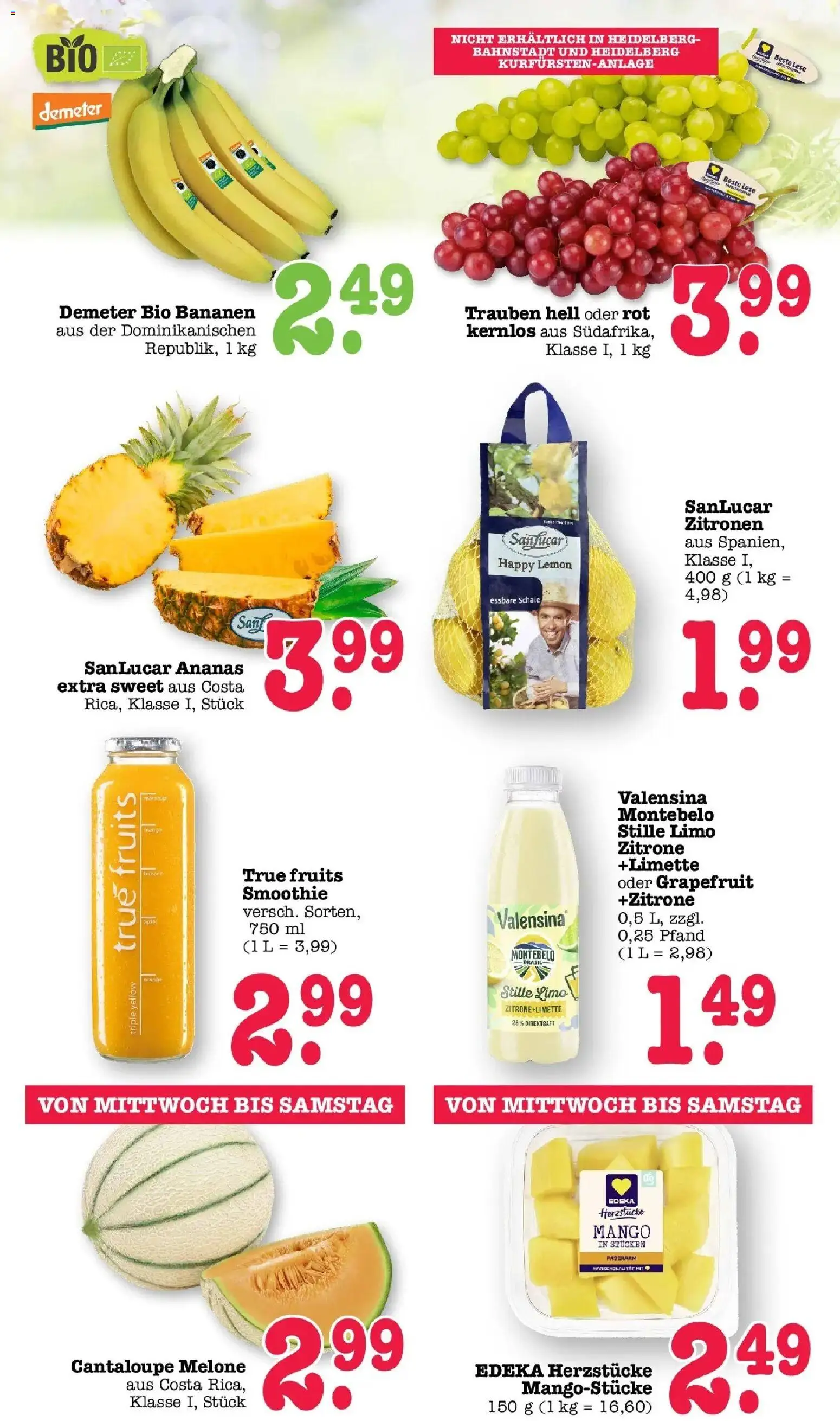 E center Prospekt Mannheim-Wohlgelegen	 – gültig ab 29.03.2026 | Seite: 31 | Produkte: Trauben, Valensina, Grapefruit, Zitronen