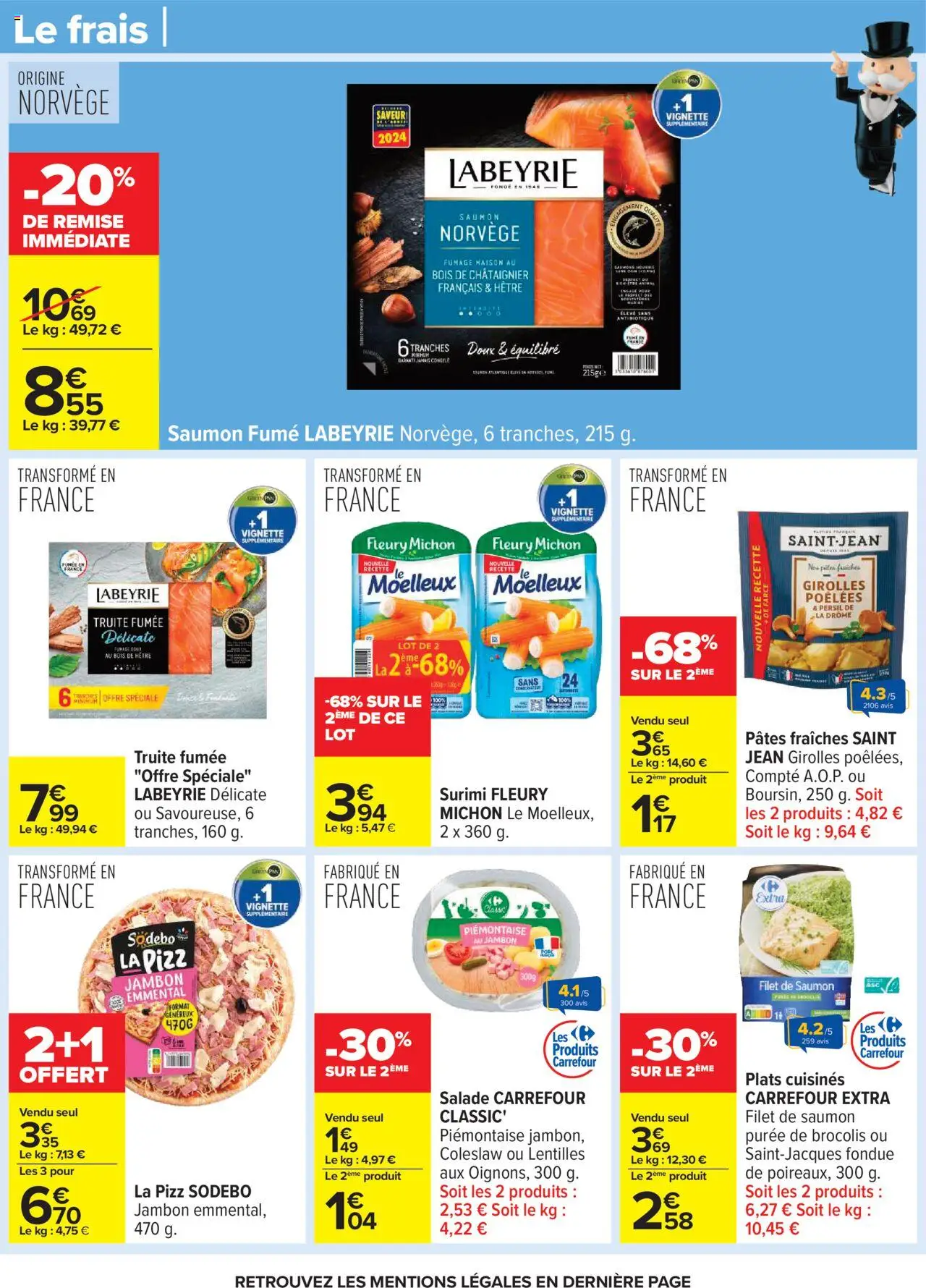  | Page: 50 | Produits: Persil, Saumon fumé, Jambon, Saumon