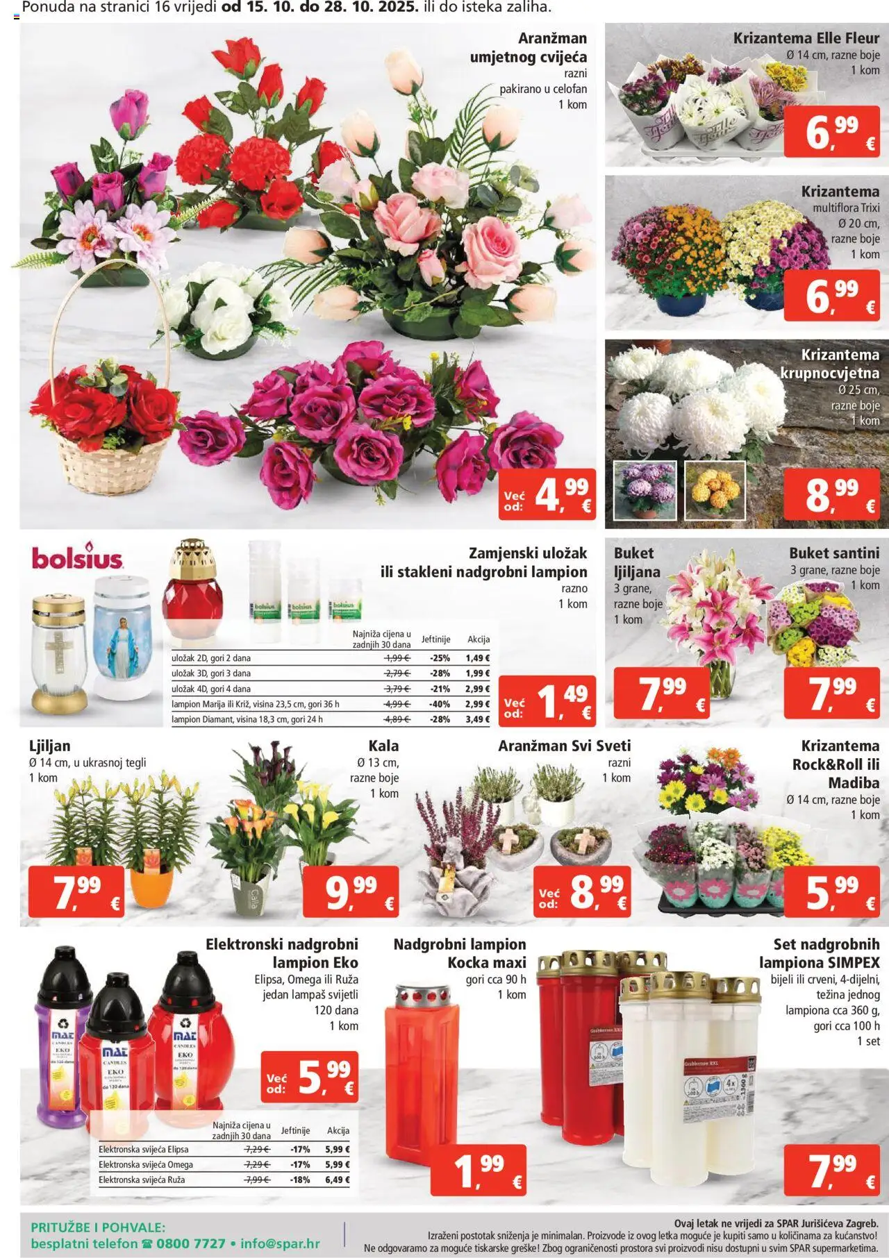 Spar katalog | vrijedi od 15.10.2025 | Stranica: 16 | Proizvodi: Celofan, Lampion, Telefon
