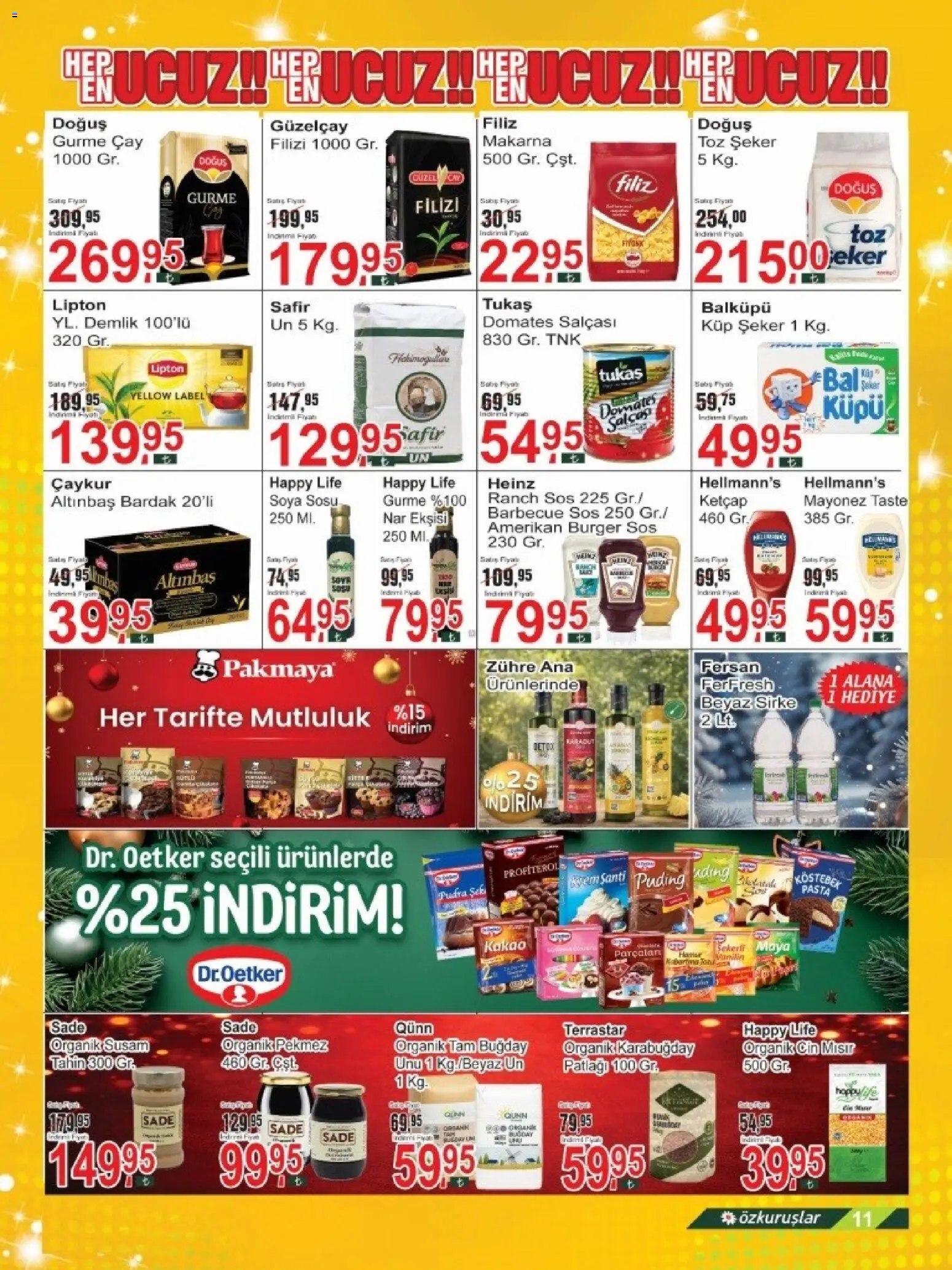 Özkuruşlar Katalog - 20.12.2025 tarihinden itibaren geçerlidir | Sayfa: 11 | Ürünler: Ranch sos, Çay, Küp şeker, Mısır