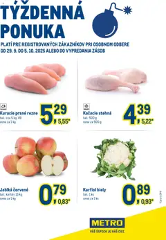 Metro leták platný od 29.09.2025