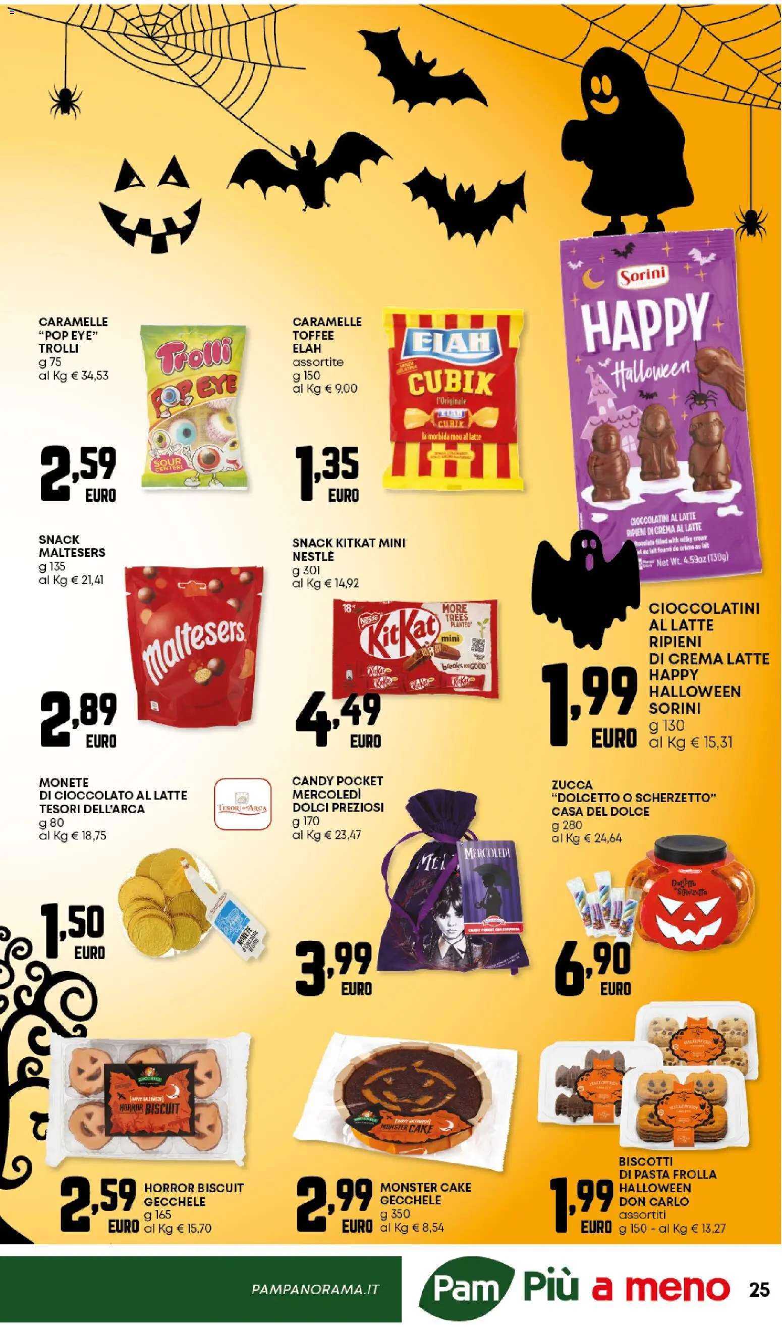 Volantino Panorama del 23.10.2025 | Pagina: 25 | Prodotti: Cioccolato, Caramelle, Zucca, Cioccolatini