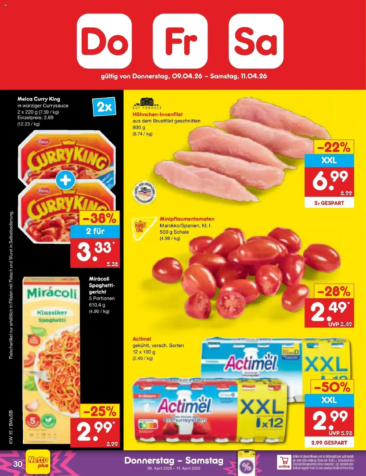 Netto Marken-Discount Prospekt Stemwede-Dielingen	 – gültig ab 07.04.2026 | Seite: 46 | Produkte: Actimel, Meica, Wurst, Fleisch