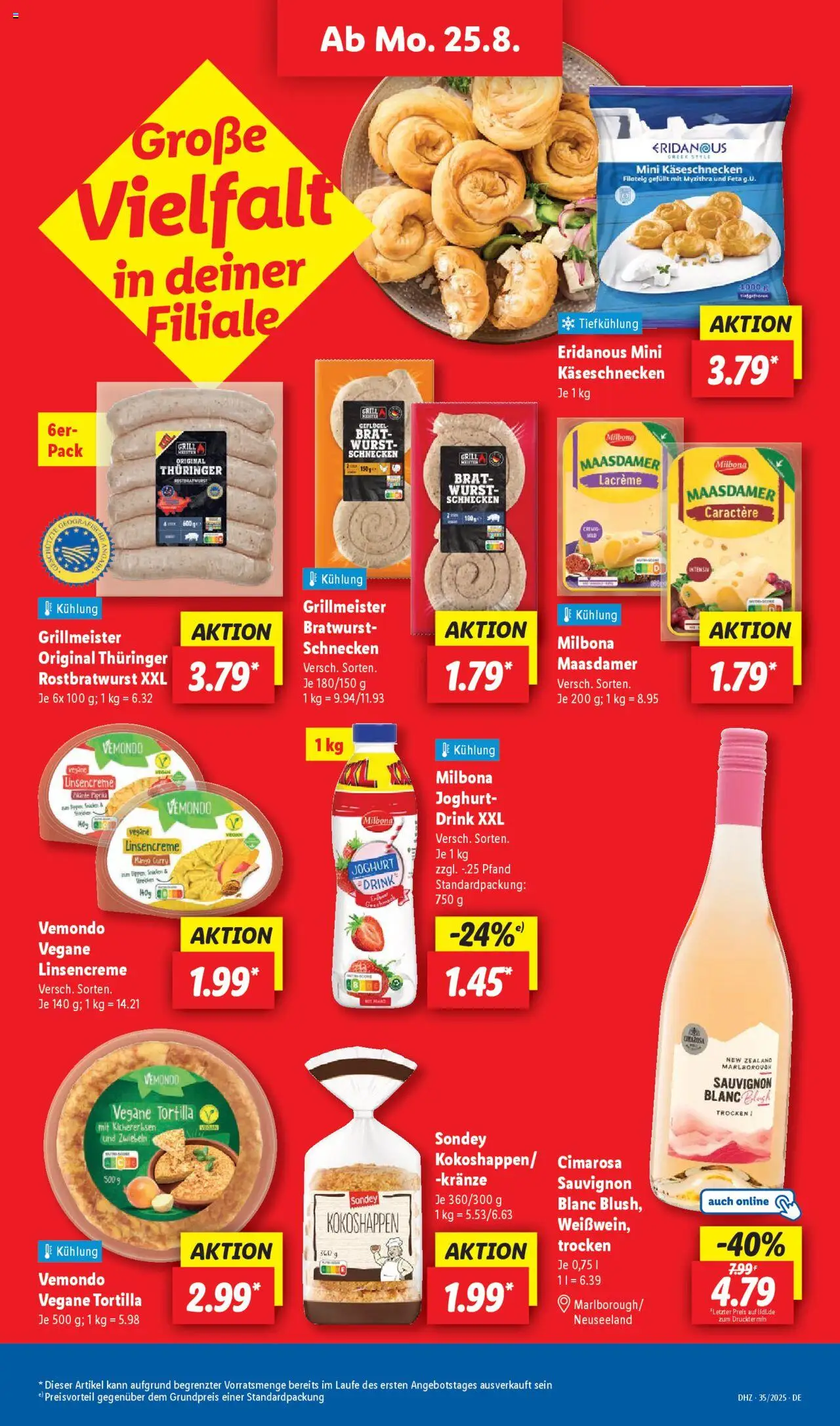 Lidl Prospekt Gladenbach - gültig ab dem 25.08.2025 | Seite: 11 | Produkte: Bratwurst, Mango, Wurst, Blush