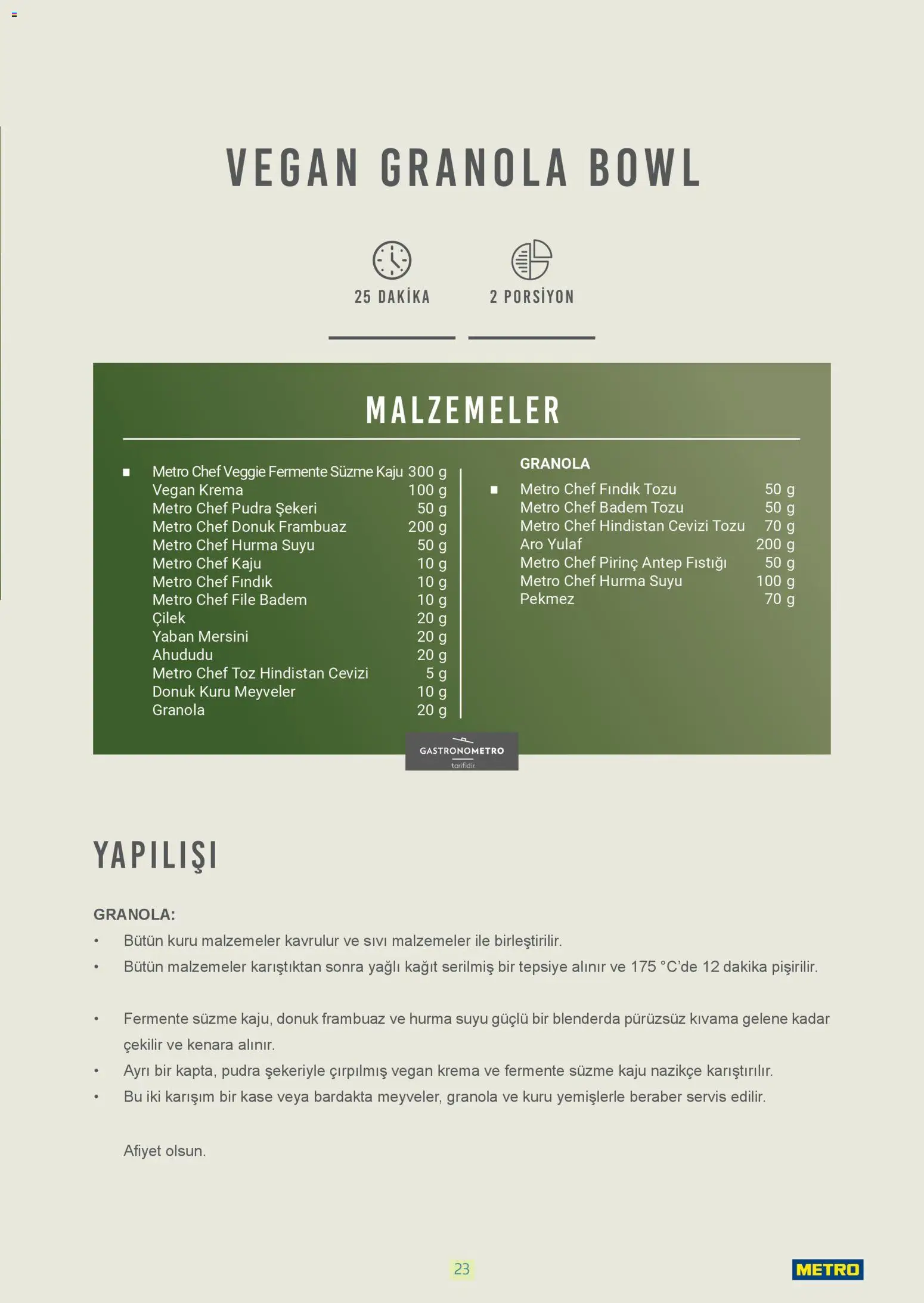 Metro - Bitki Bazlı ve Vegan 2025 - 21.10.2025 tarihinden itibaren geçerlidir | Sayfa: 23 | Ürünler: Kaşe, Frambuaz, Badem, Yulaf