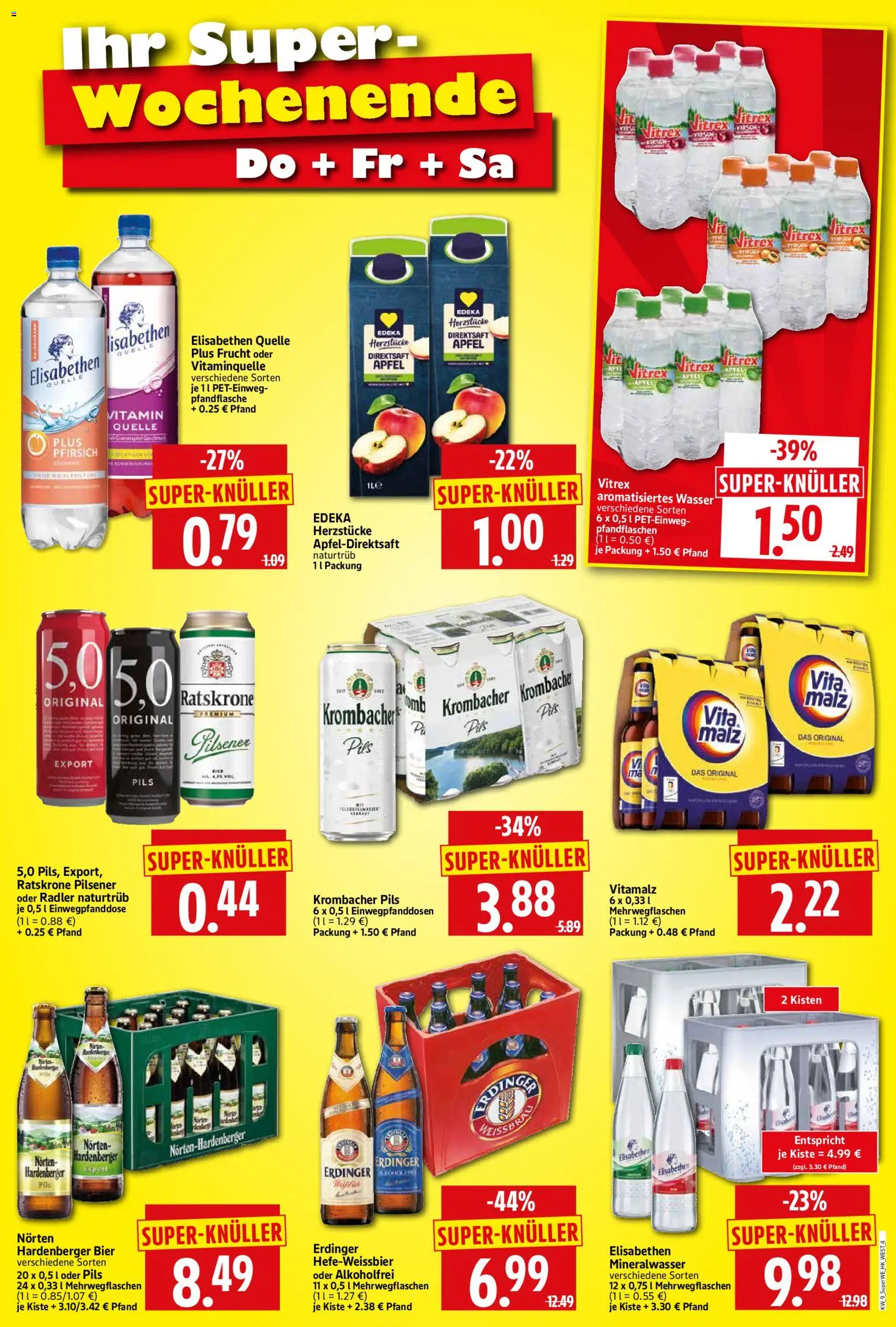 HERKULES Sonderbeilage – gültig ab 26.02.2026 | Seite: 4 | Produkte: Erdinger, Radler, Pfirsich, Krombacher
