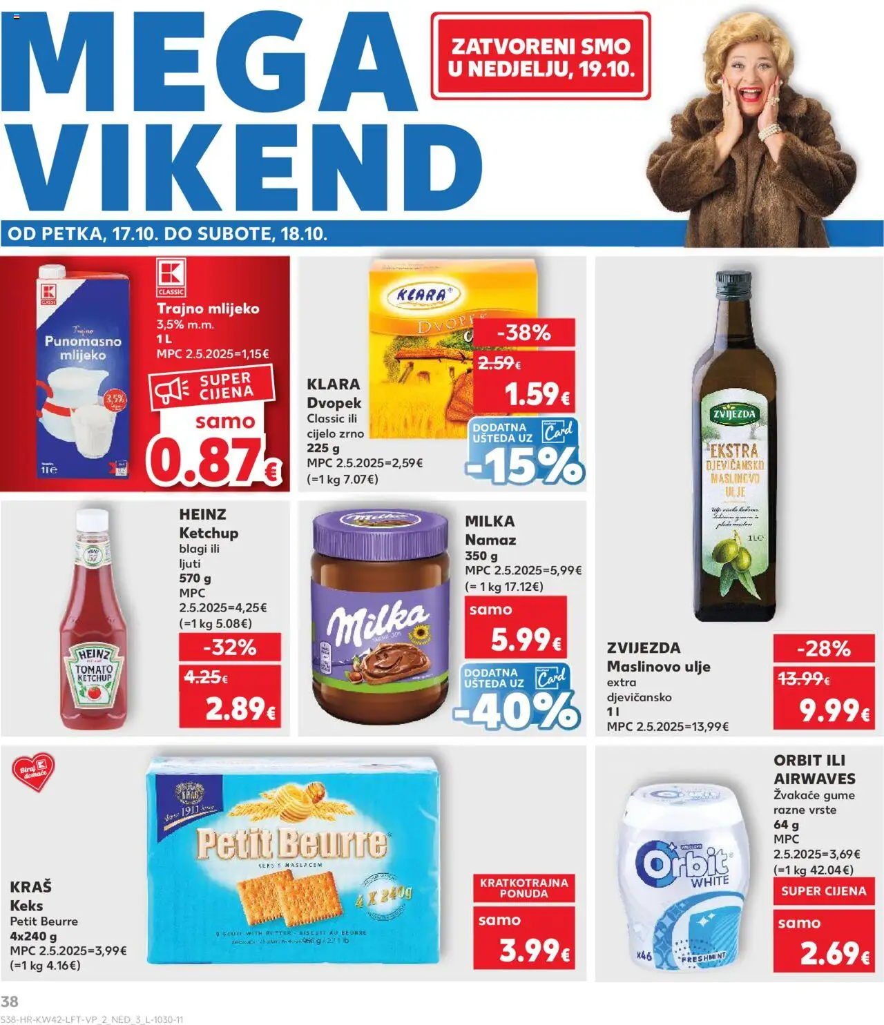 Kaufland katalog | vrijedi od 15.10.2025 | Stranica: 38 | Proizvodi: Mlijeko, Trajno mlijeko, Milka, Namaz